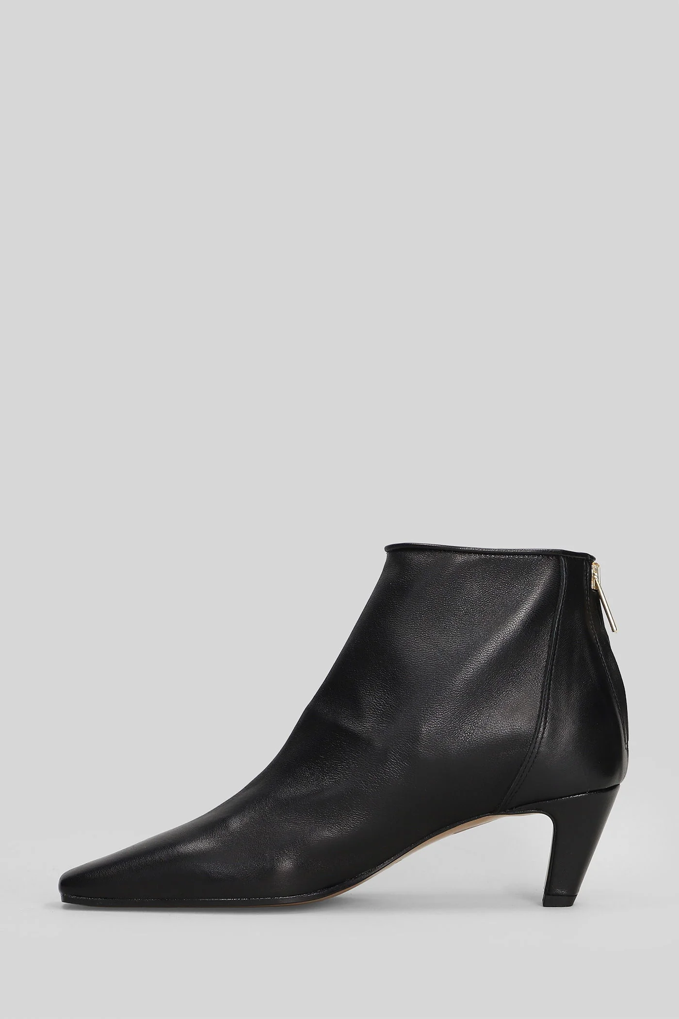 High heels Ankle boots in black leather - Image 3