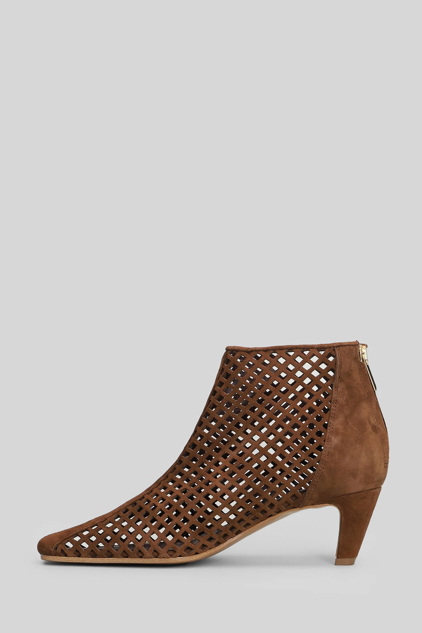 High heels Ankle boots in brown suede - Image 3