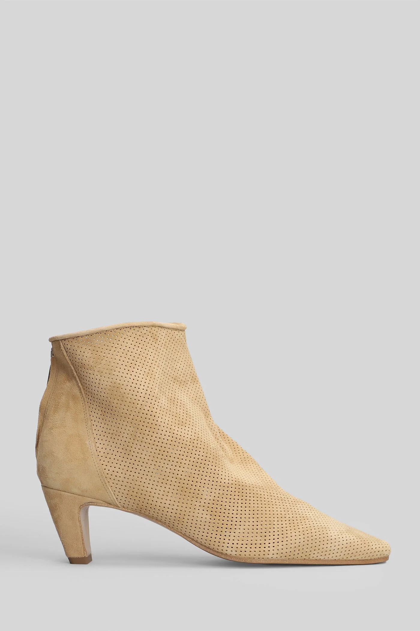 High heels Ankle boots in Camel suede