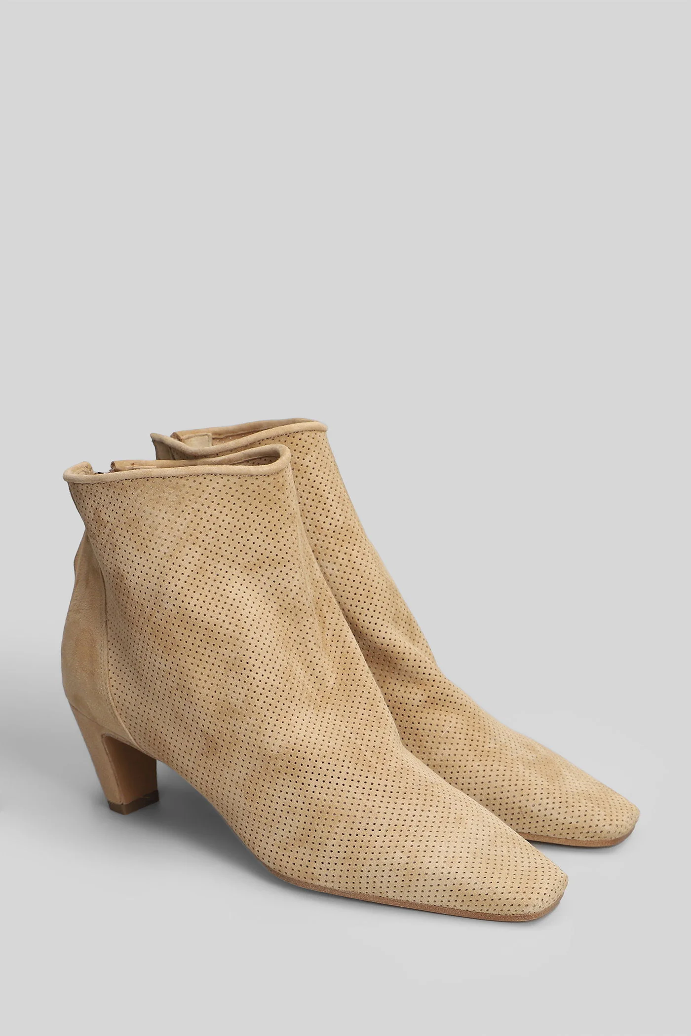 High heels Ankle boots in Camel suede - Image 2