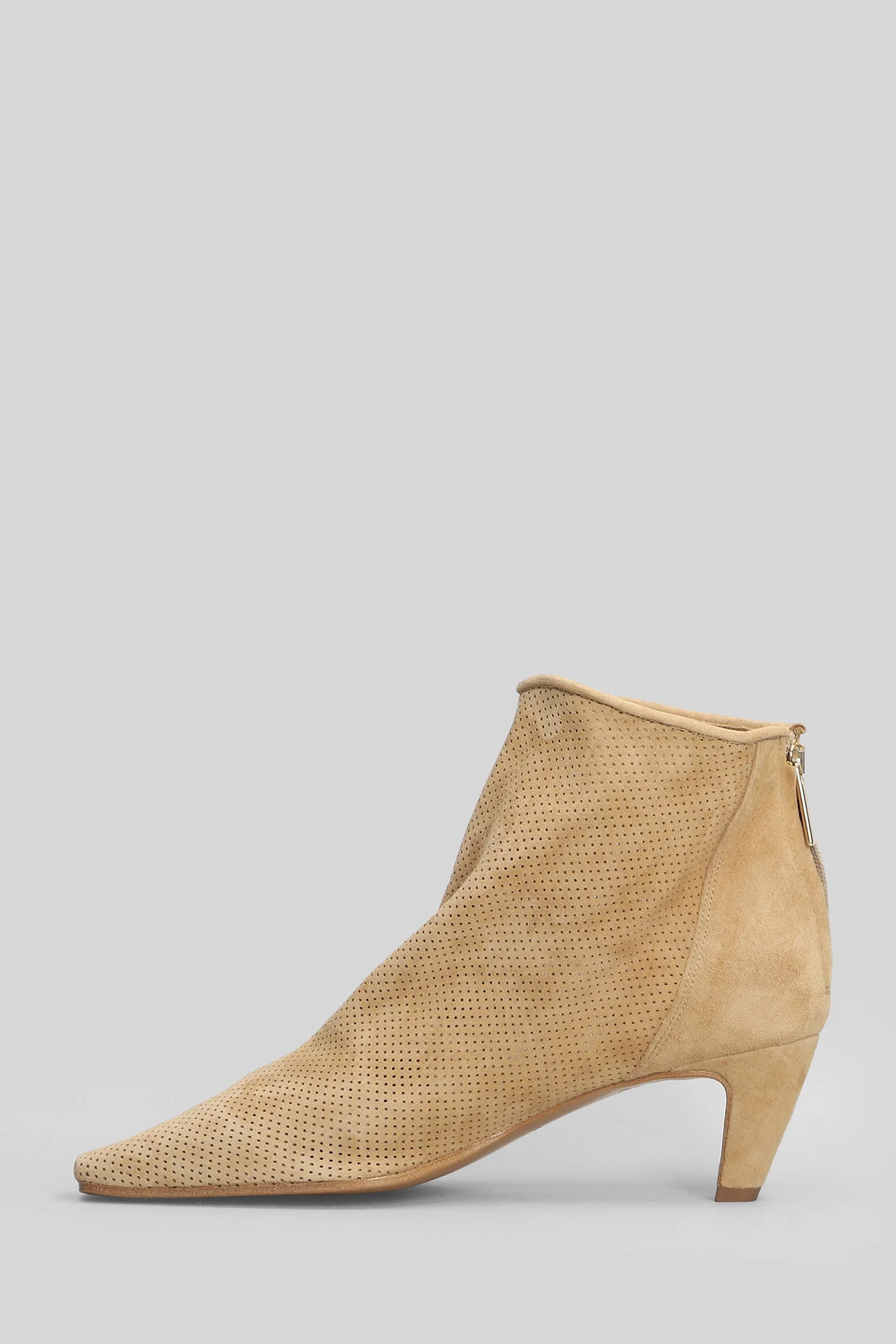 High heels Ankle boots in Camel suede - Image 3