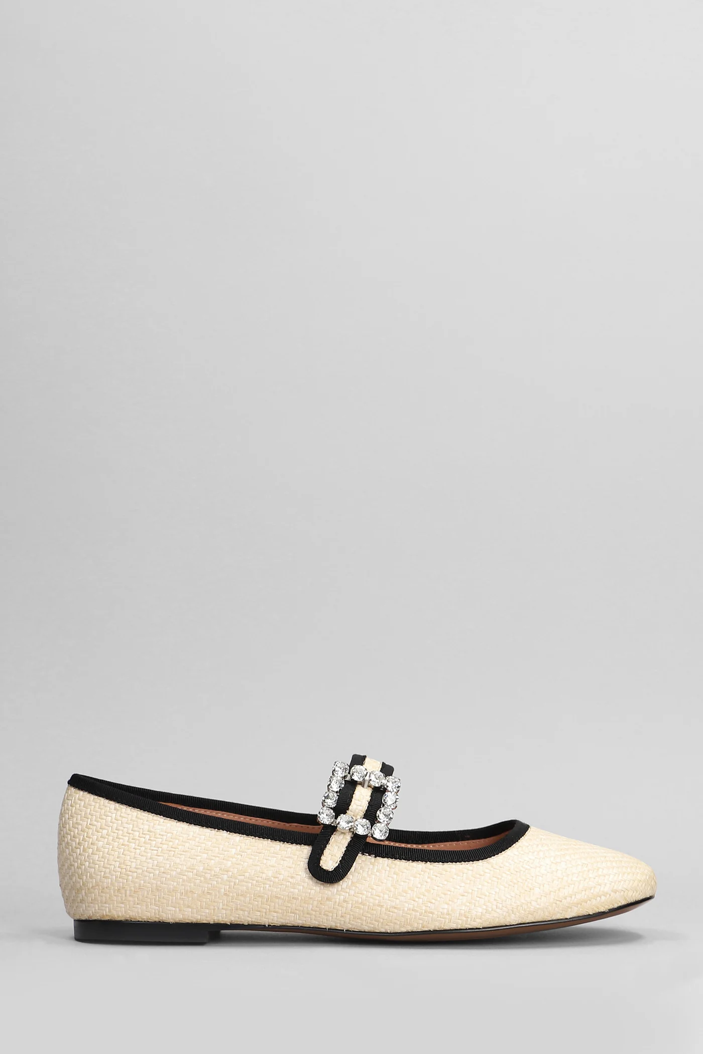 Adina Ballet flats in beige raffia