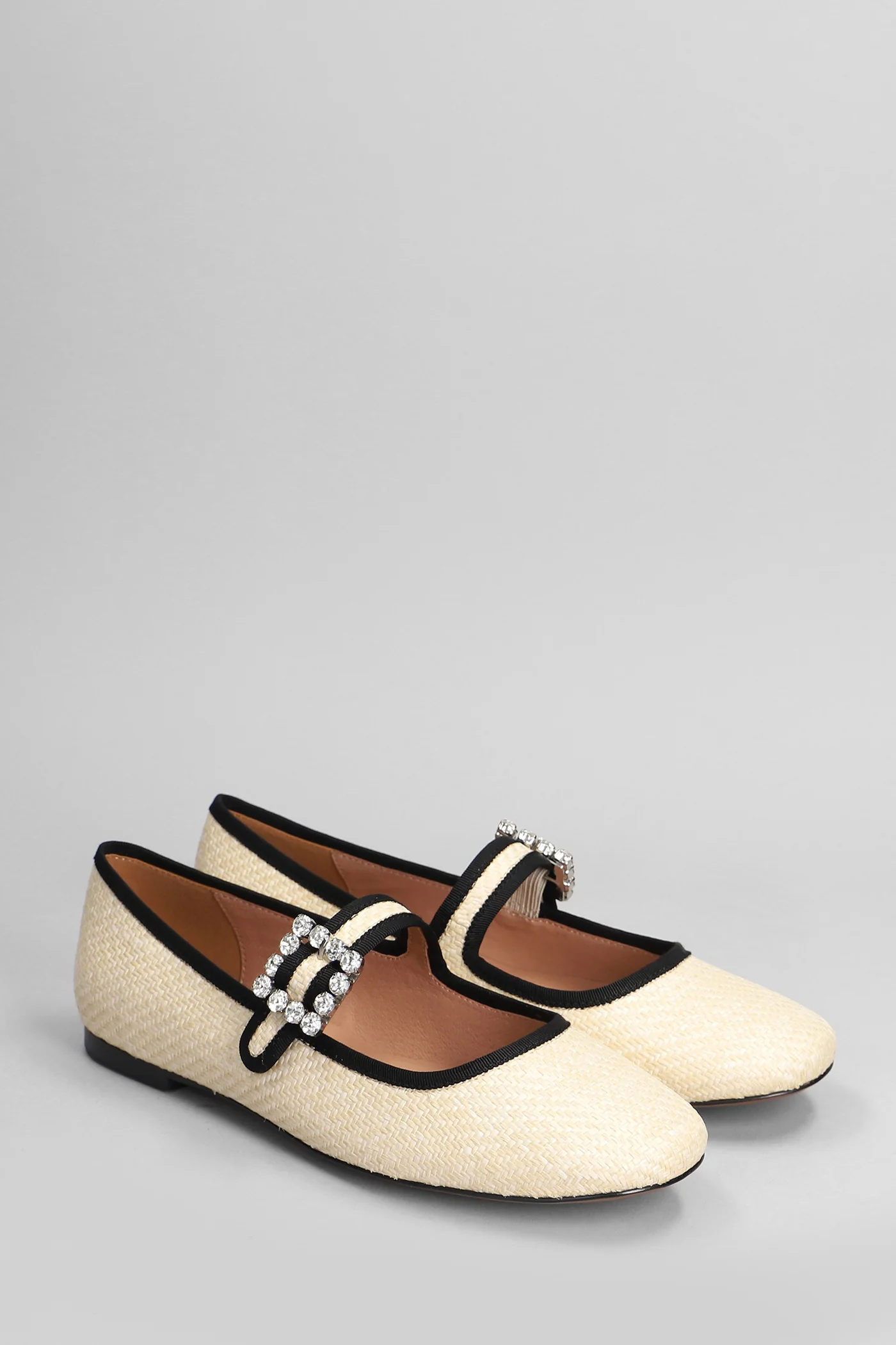 Adina Ballet flats in beige raffia - Image 2