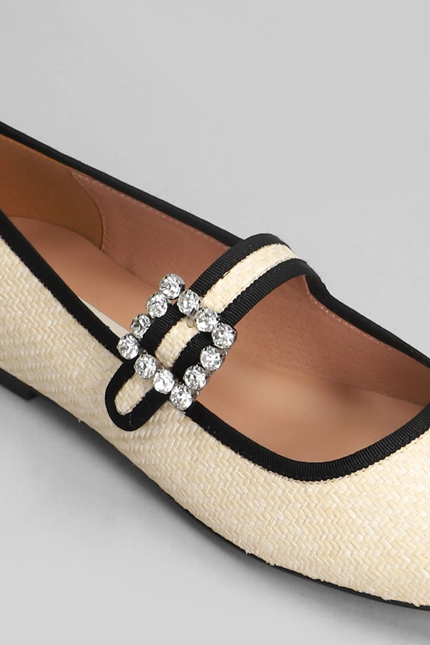 Adina Ballet flats in beige raffia - Image 5