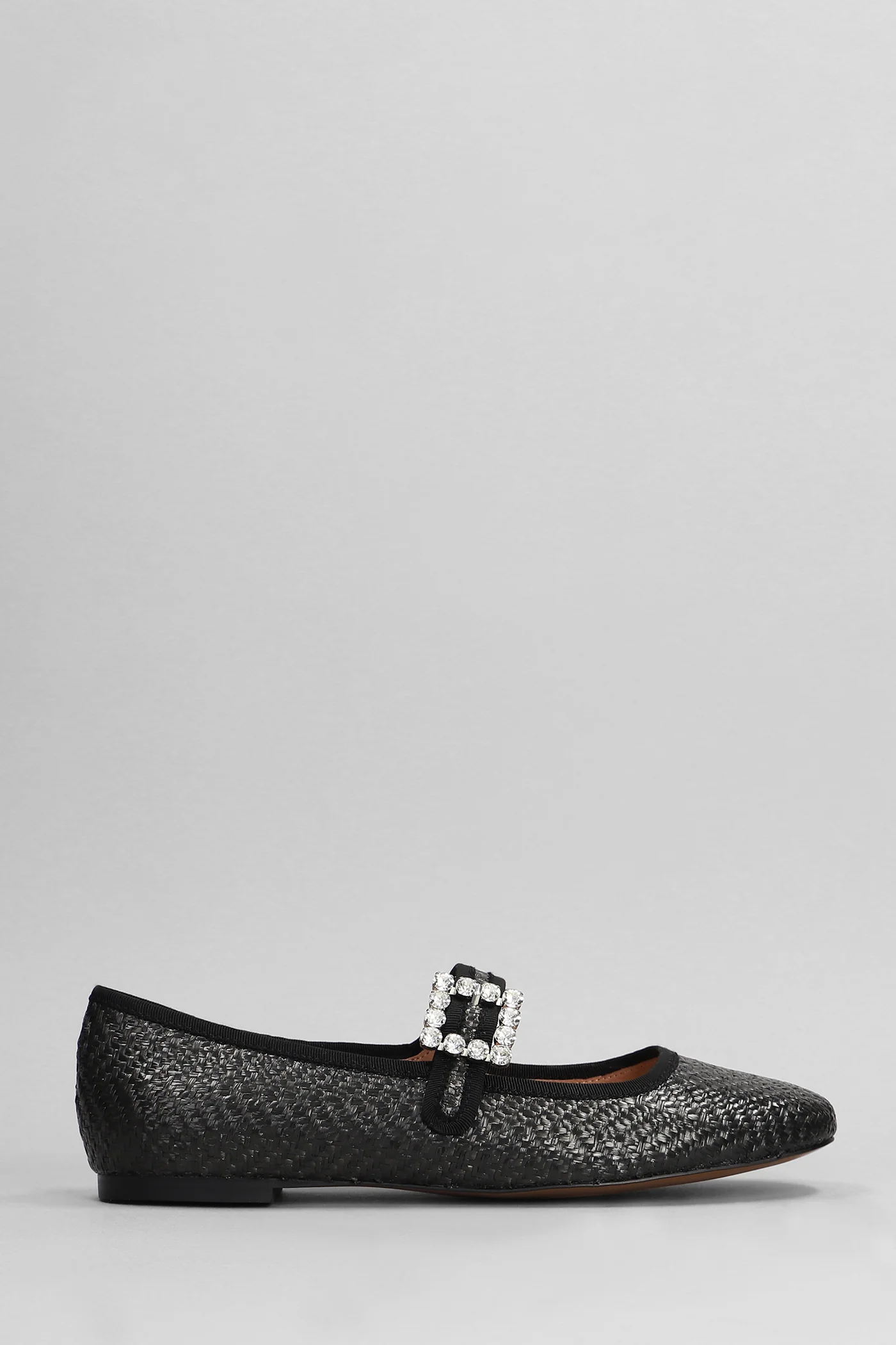 Adina Ballet flats in black raffia