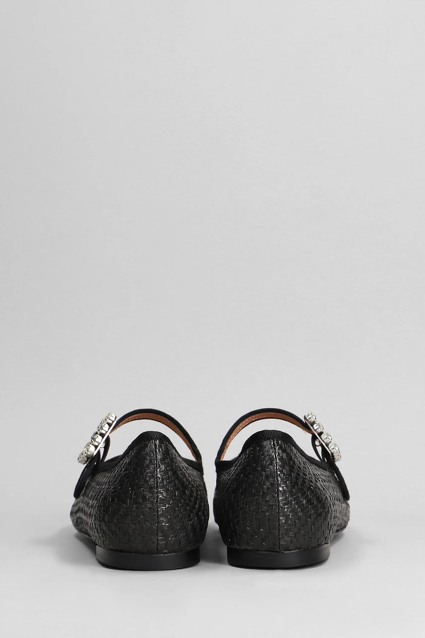 Adina Ballet flats in black raffia - Image 4