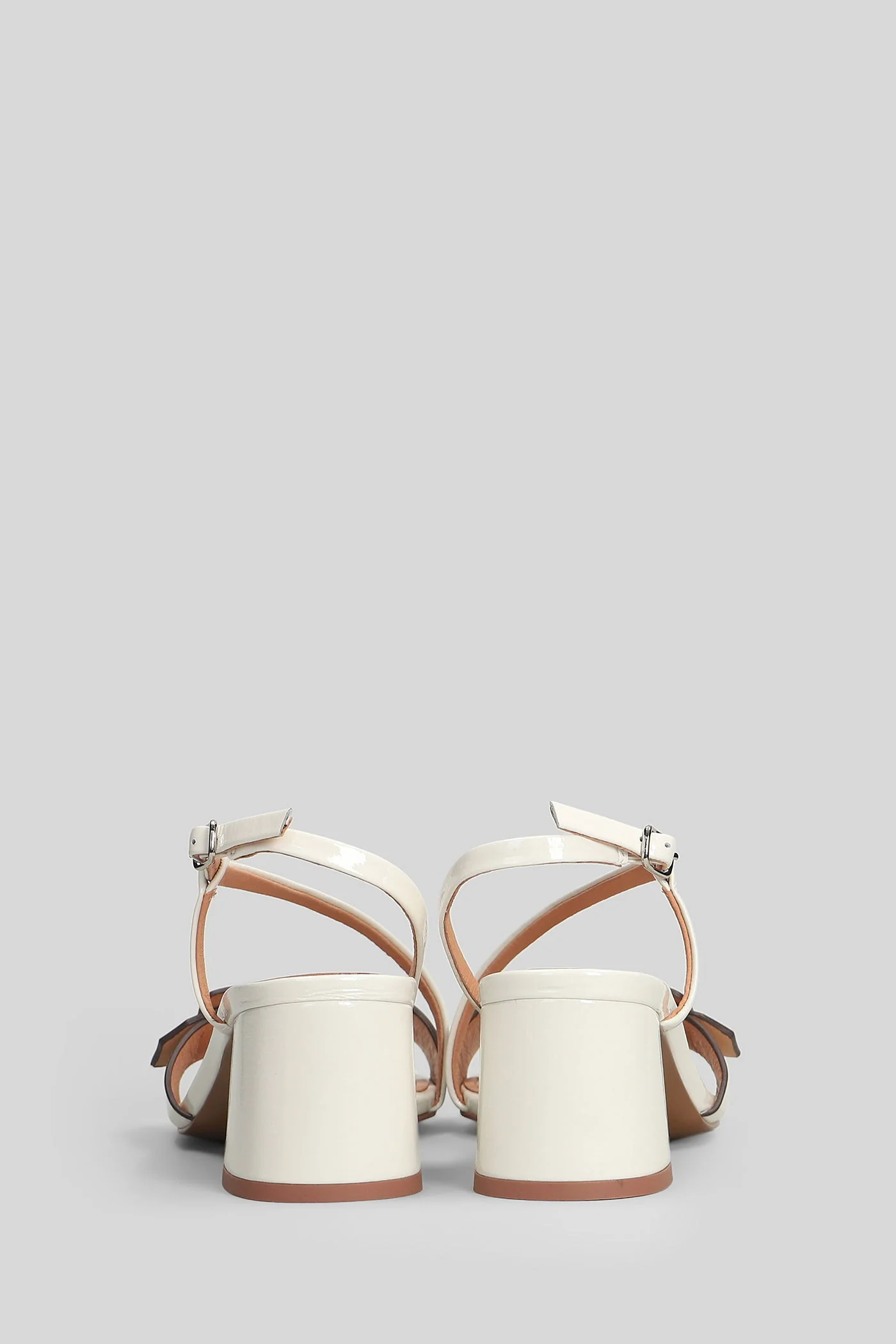 Altair 55 Sandals in white patent leather - Image 4