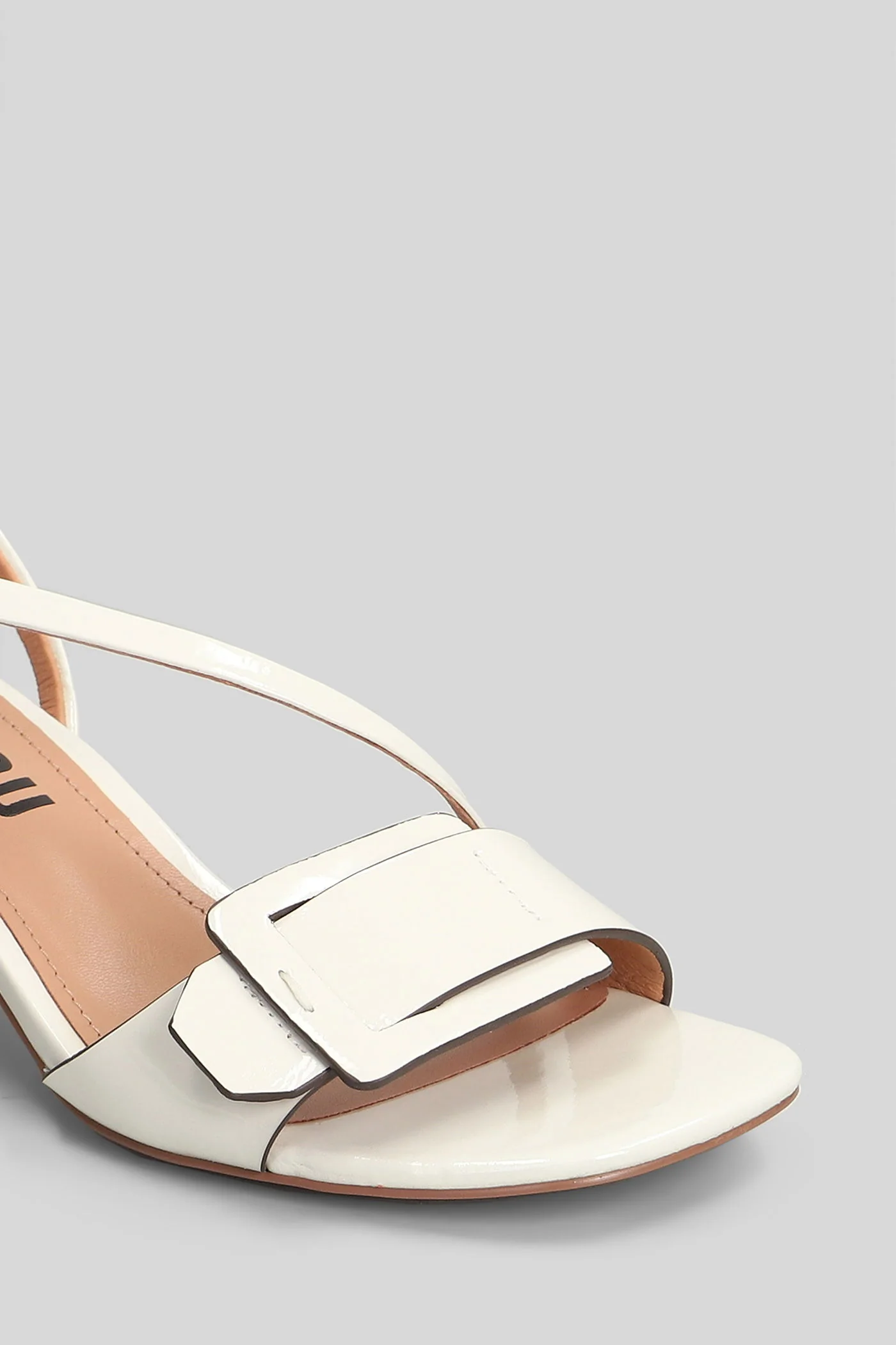 Altair 55 Sandals in white patent leather - Image 5