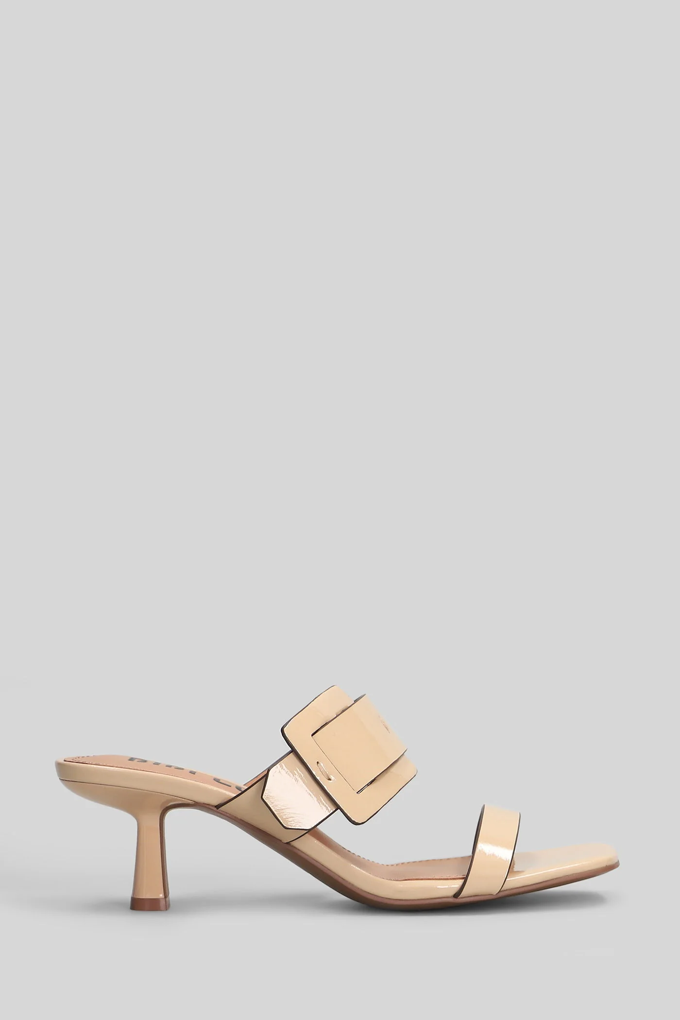 Altair 55 Slipper-Mule in beige patent leather