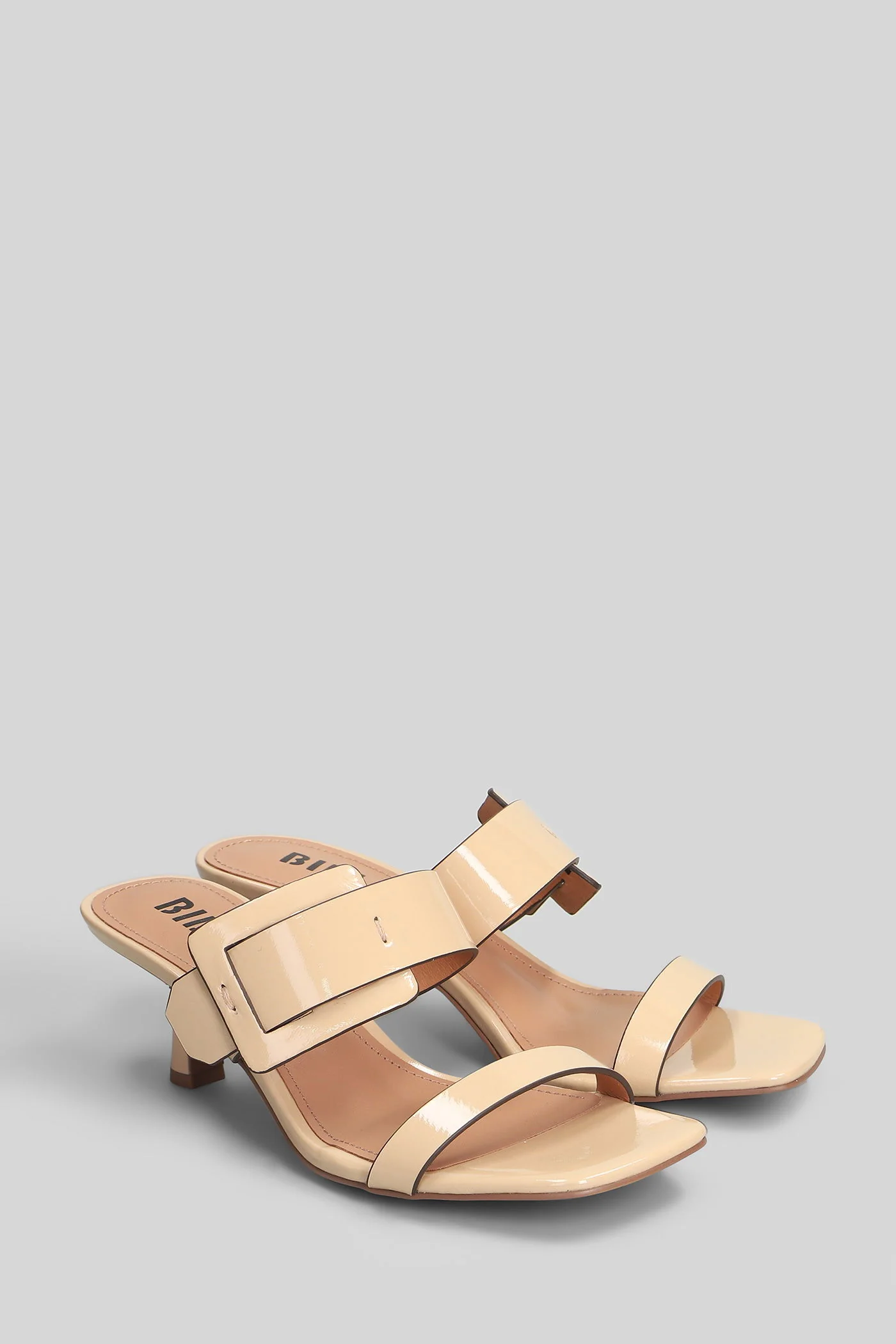 Altair 55 Slipper-Mule in beige patent leather - Image 2