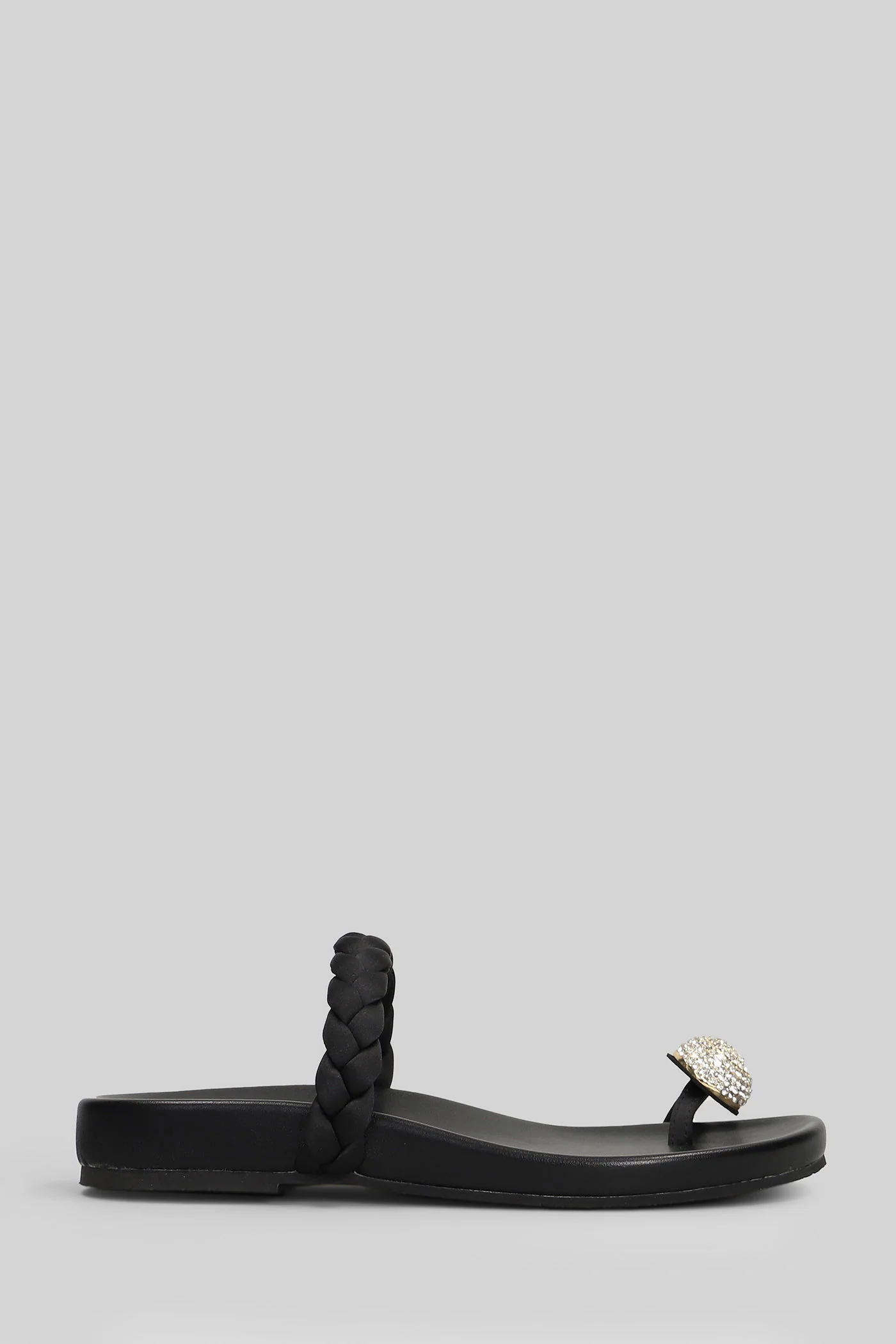 Balne Flats in black leather