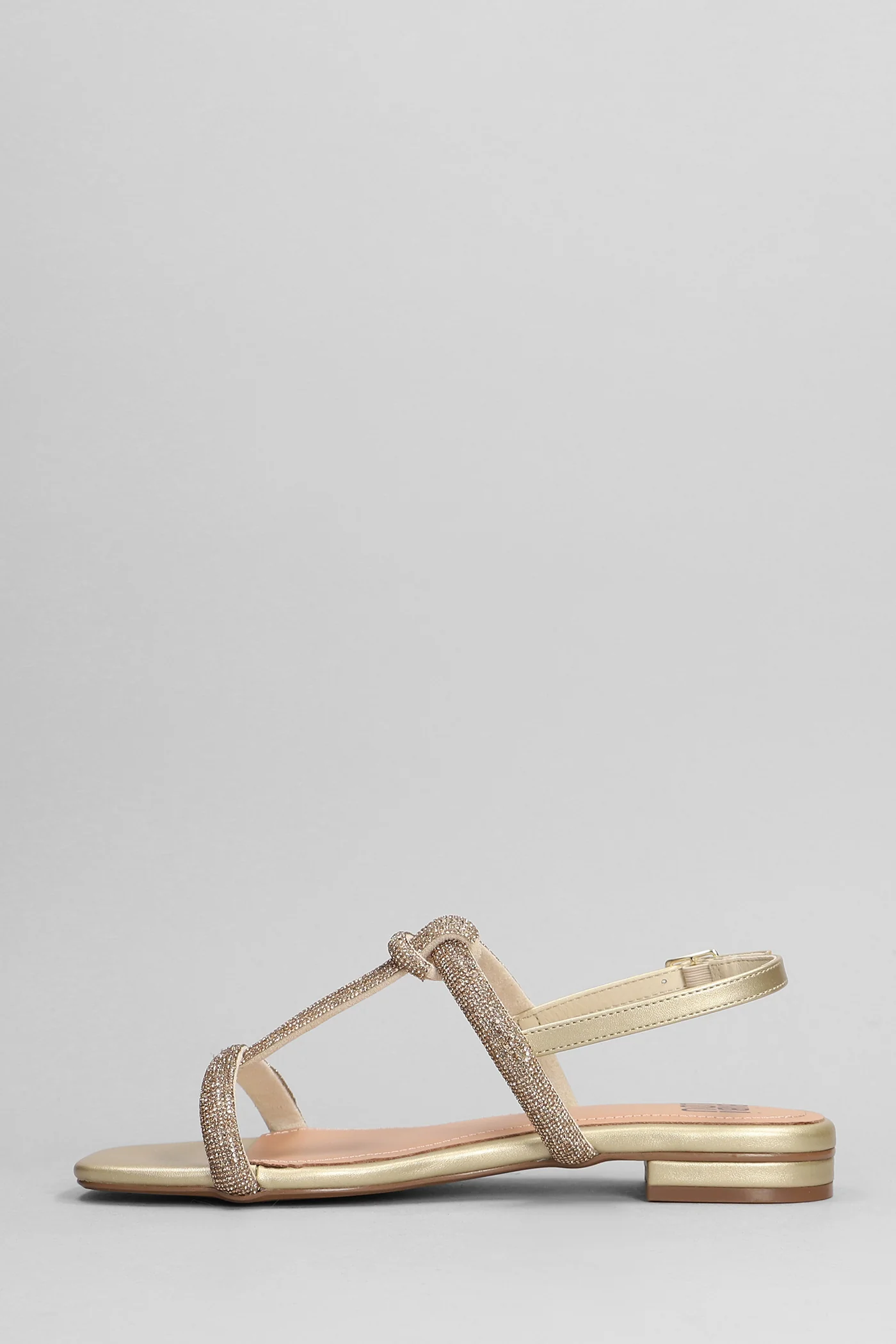 Caloy Flats in gold leather - Image 3