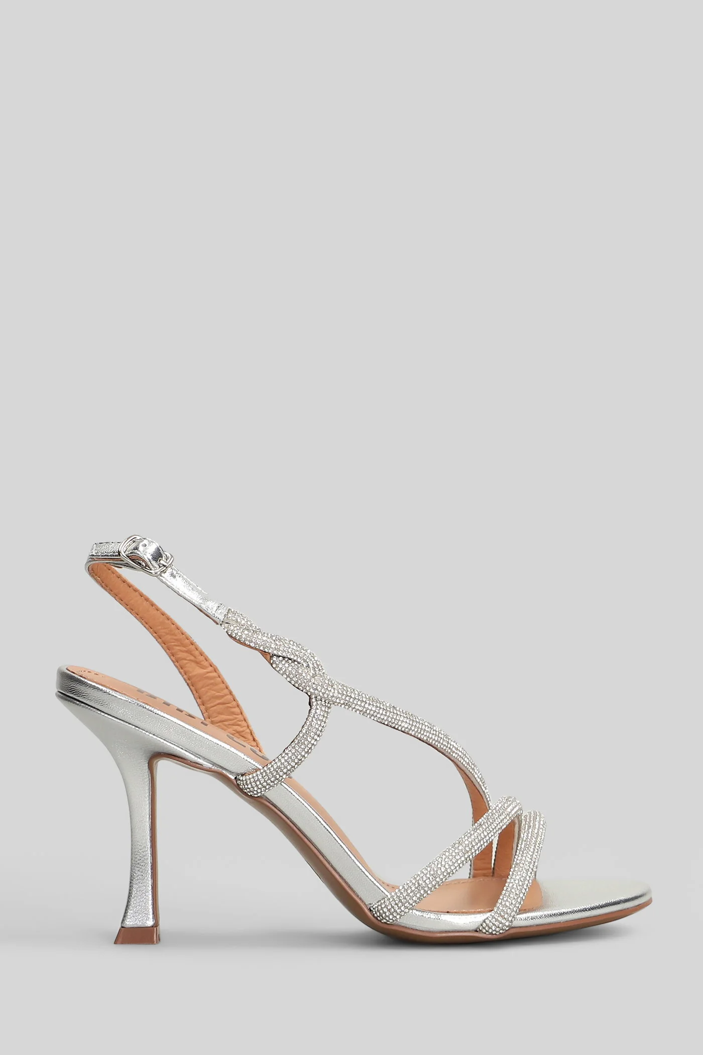 Circe 90 Sandals in silver leather