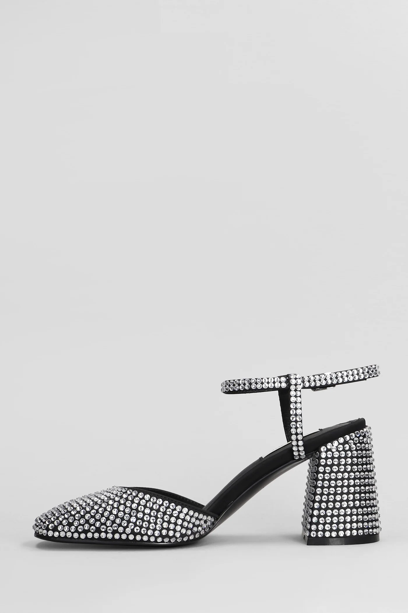 Emily Pump 80 Sandals in black leather - Image 3