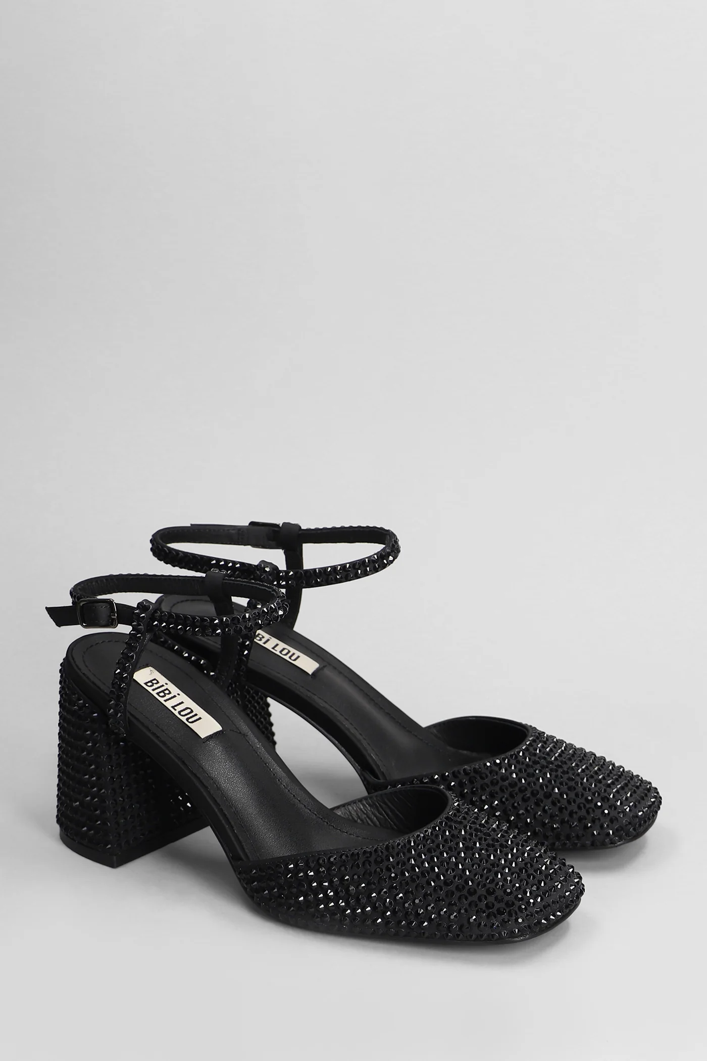 Emily Pump 80 Sandals in black leather - Image 2