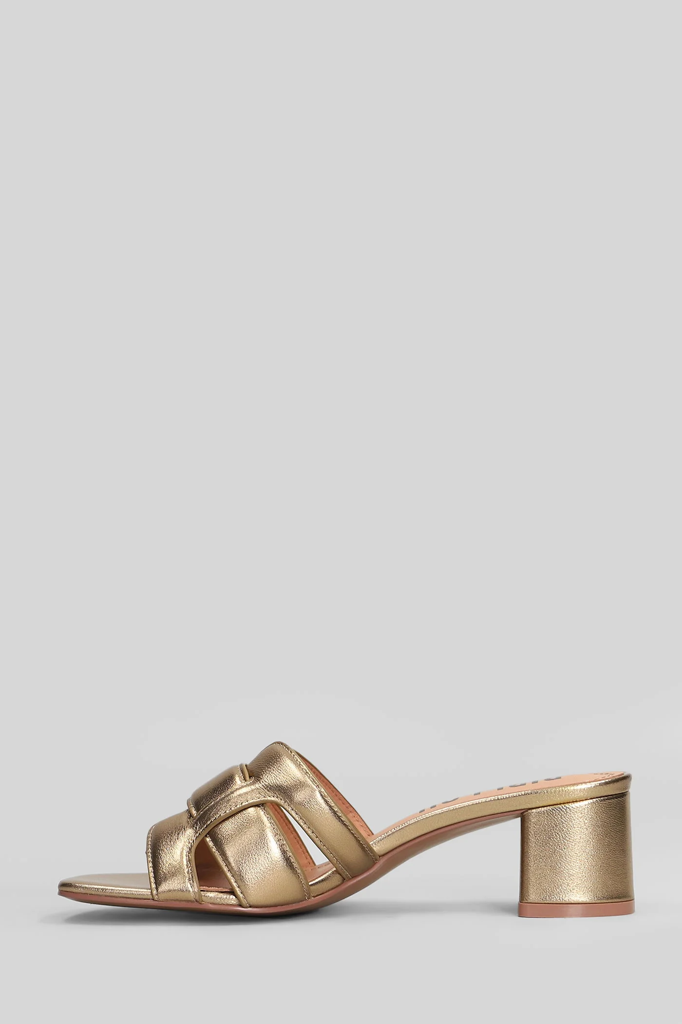 Holly 50 Slipper-Mule in bronze leather - Image 3