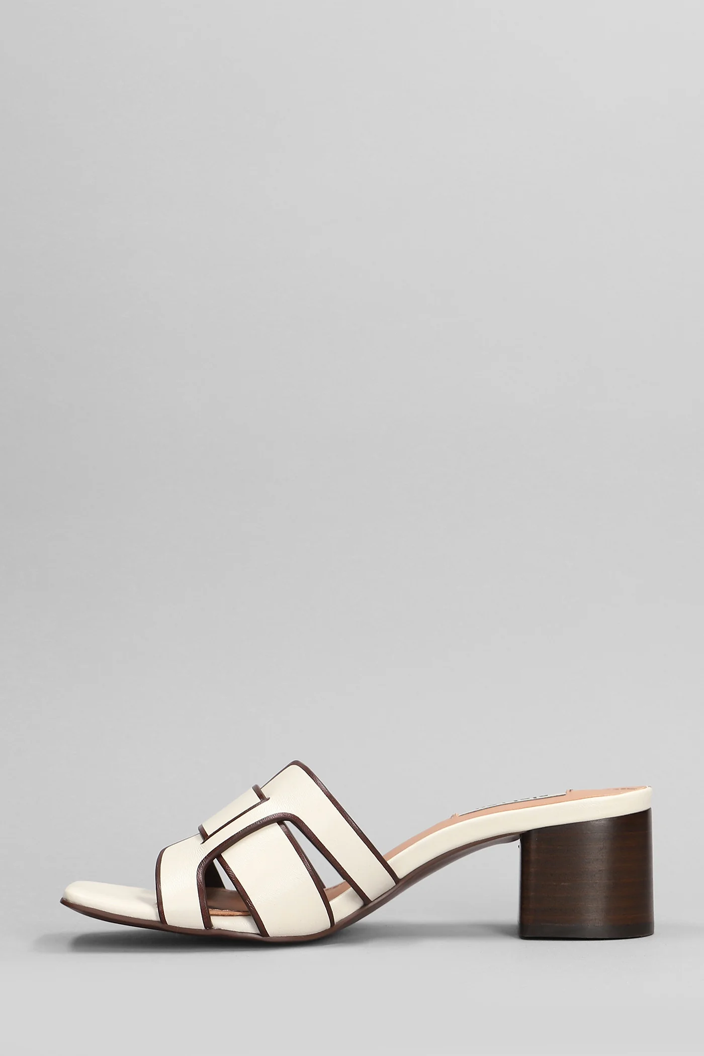Holly 50 Slipper-Mule in white leather - Image 3
