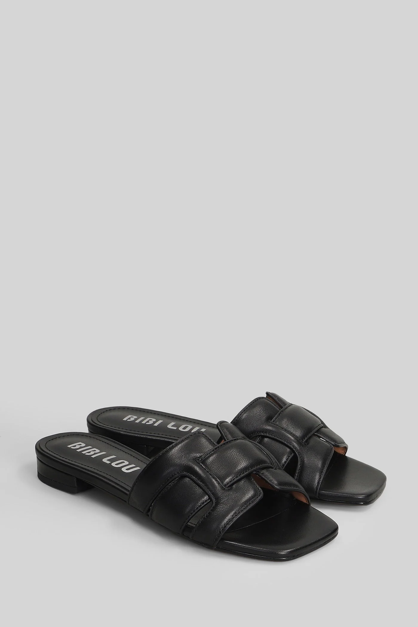 Holly Flat Flats in black leather - Image 2