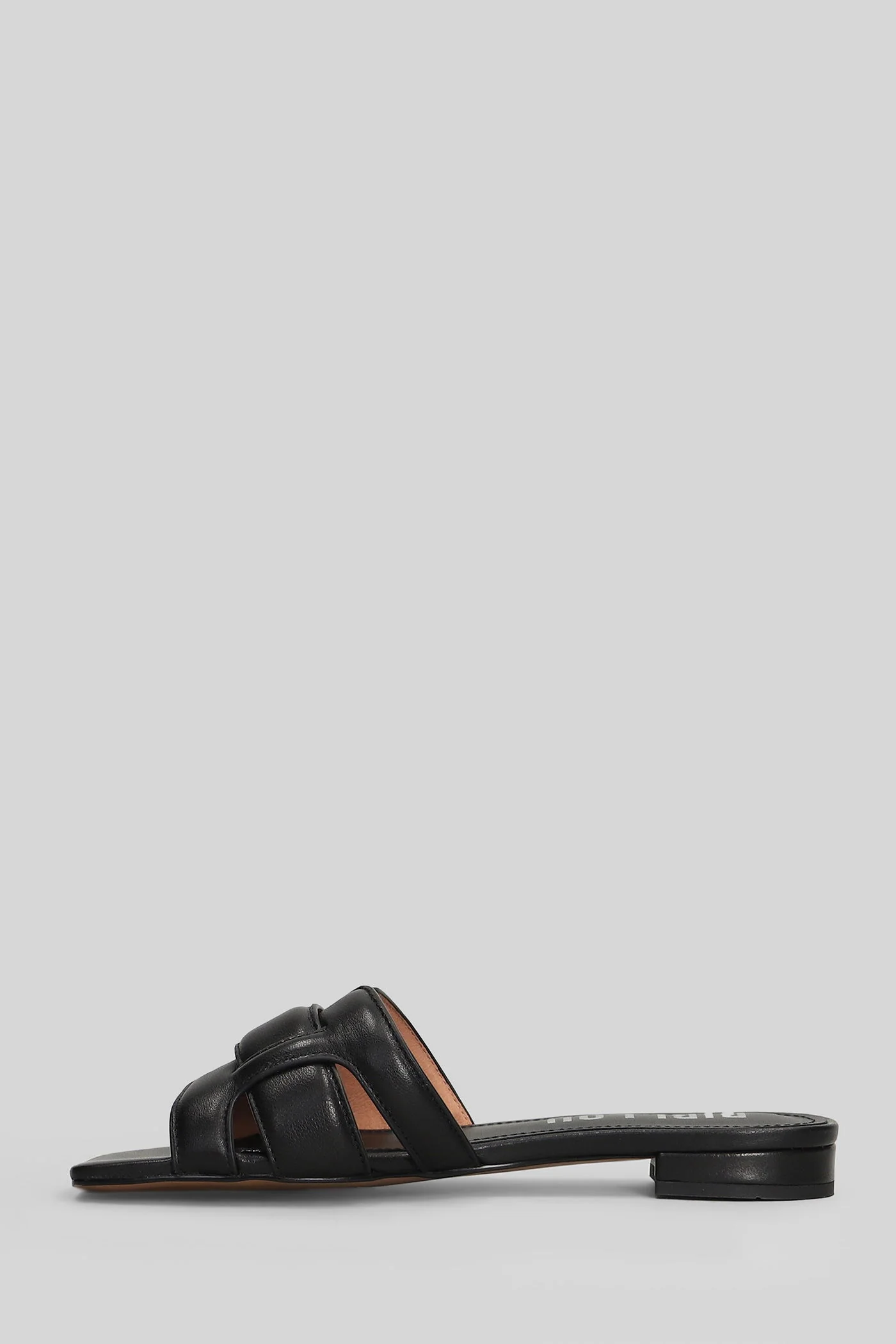 Holly Flat Flats in black leather - Image 3