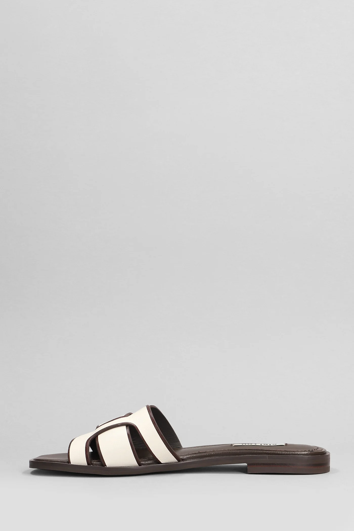Holly Flats in white leather - Image 3