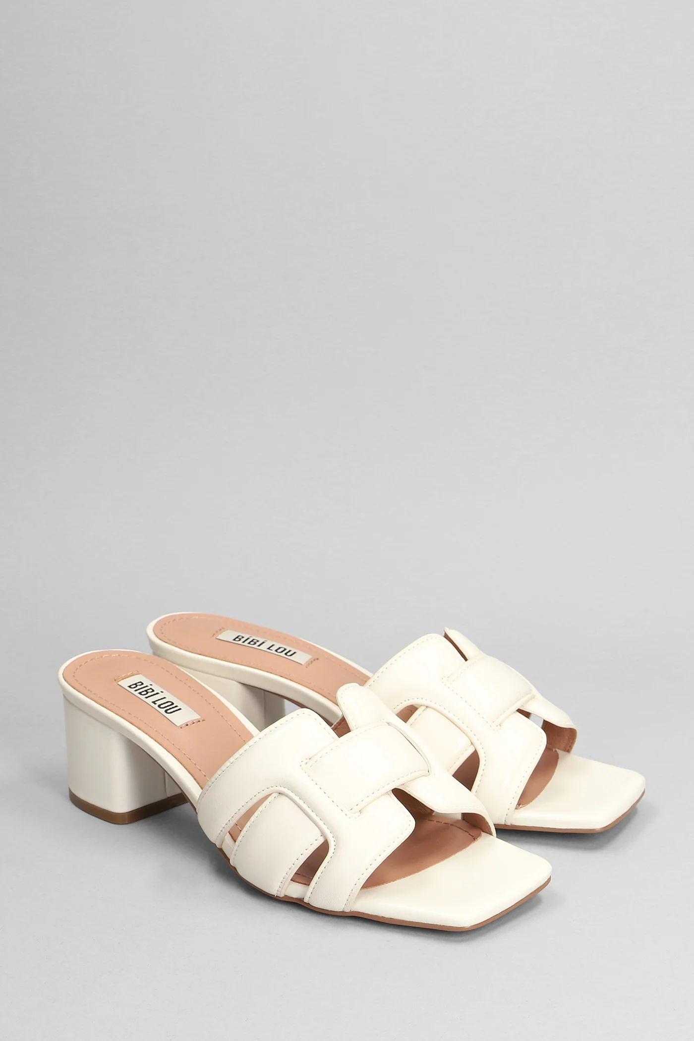 Holly Slipper-Mule in beige leather - Image 2