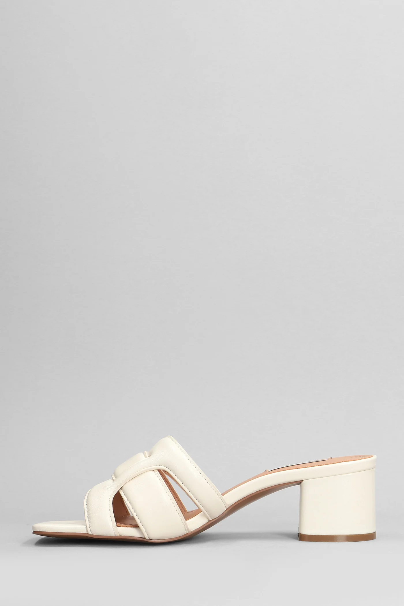 Holly Slipper-Mule in beige leather - Image 3