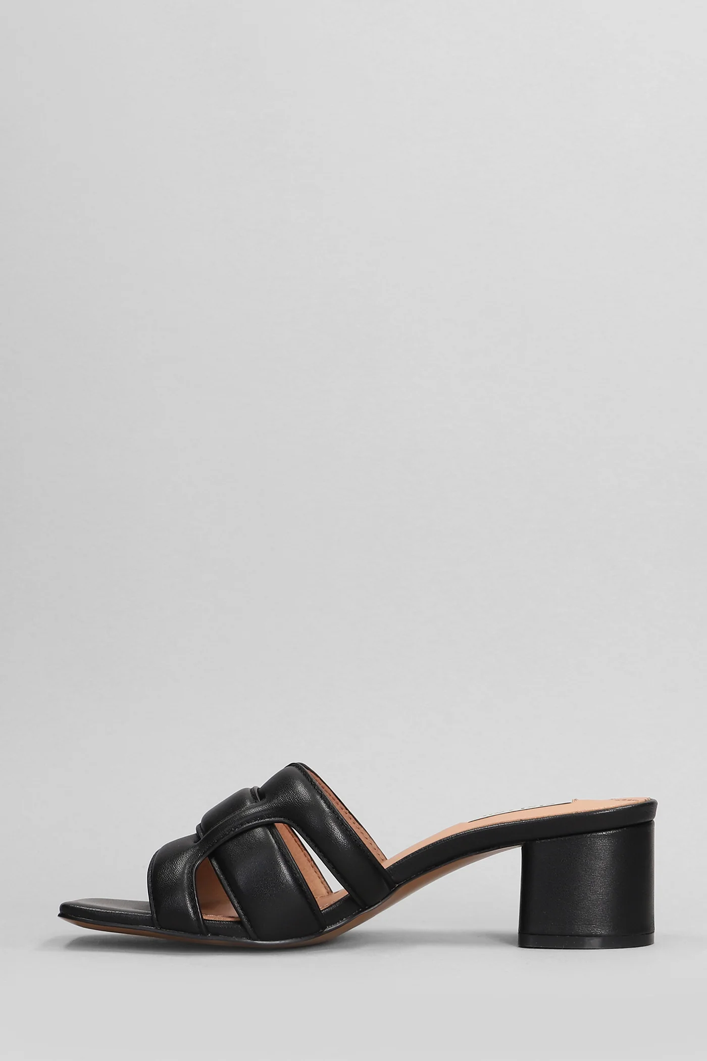 Holly Slipper-Mule in black leather - Image 3