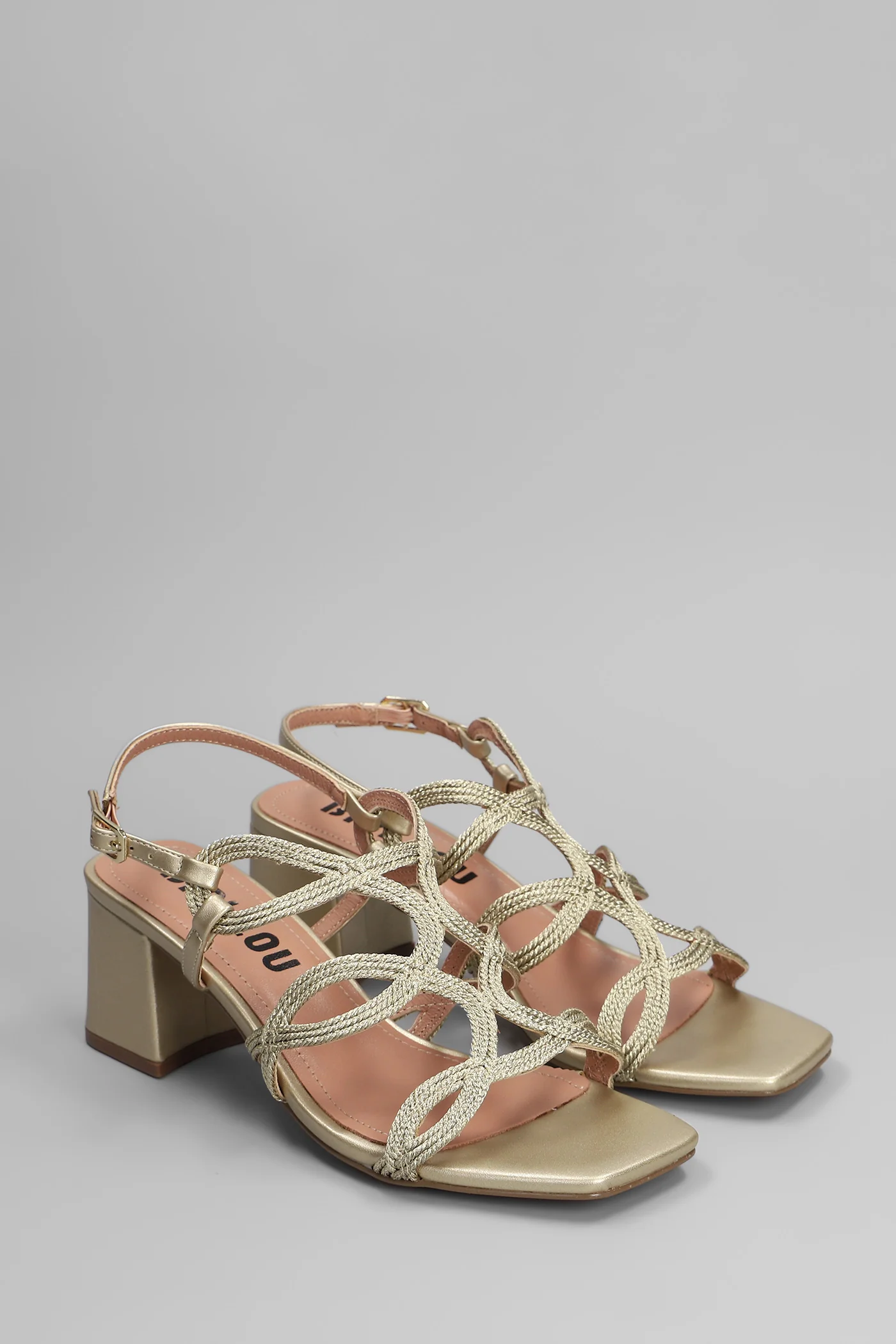 Jane Sandals in gold leather - Image 2