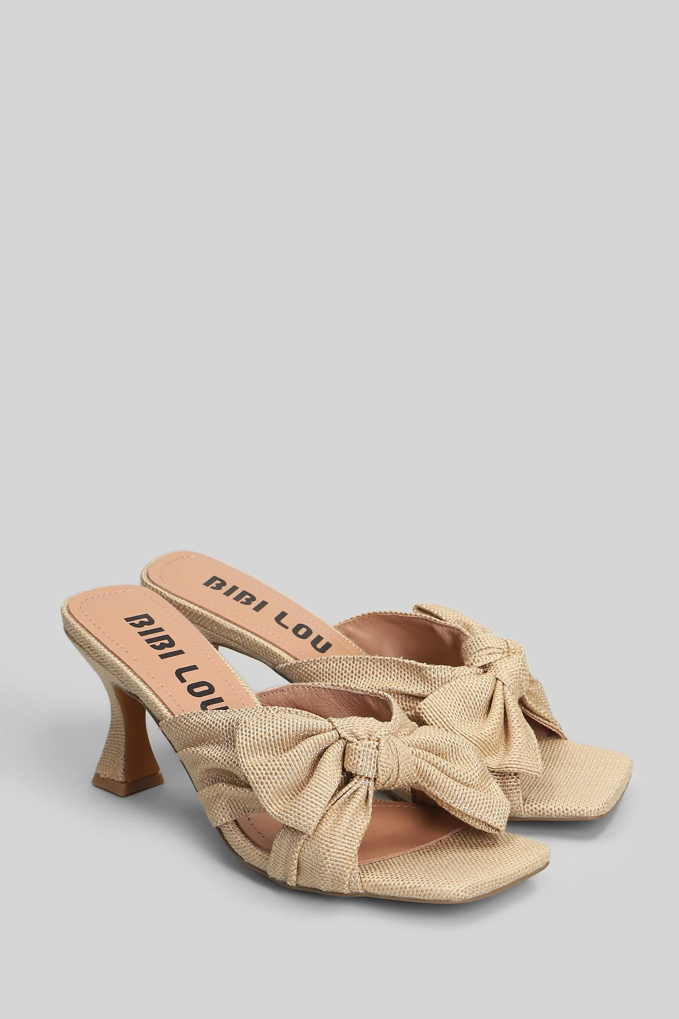 Karsie Slipper-Mule in beige fabric - Image 2