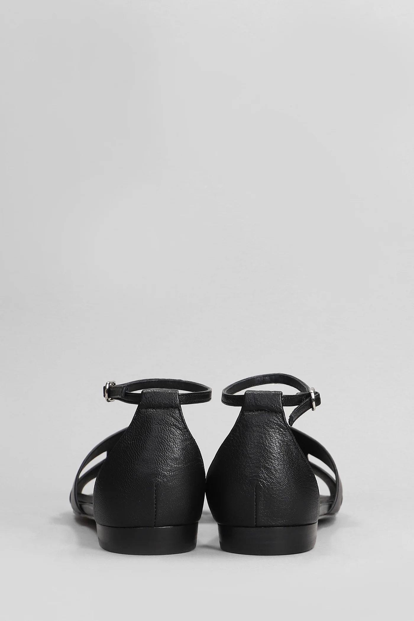 Lily Flats in black leather - Image 4