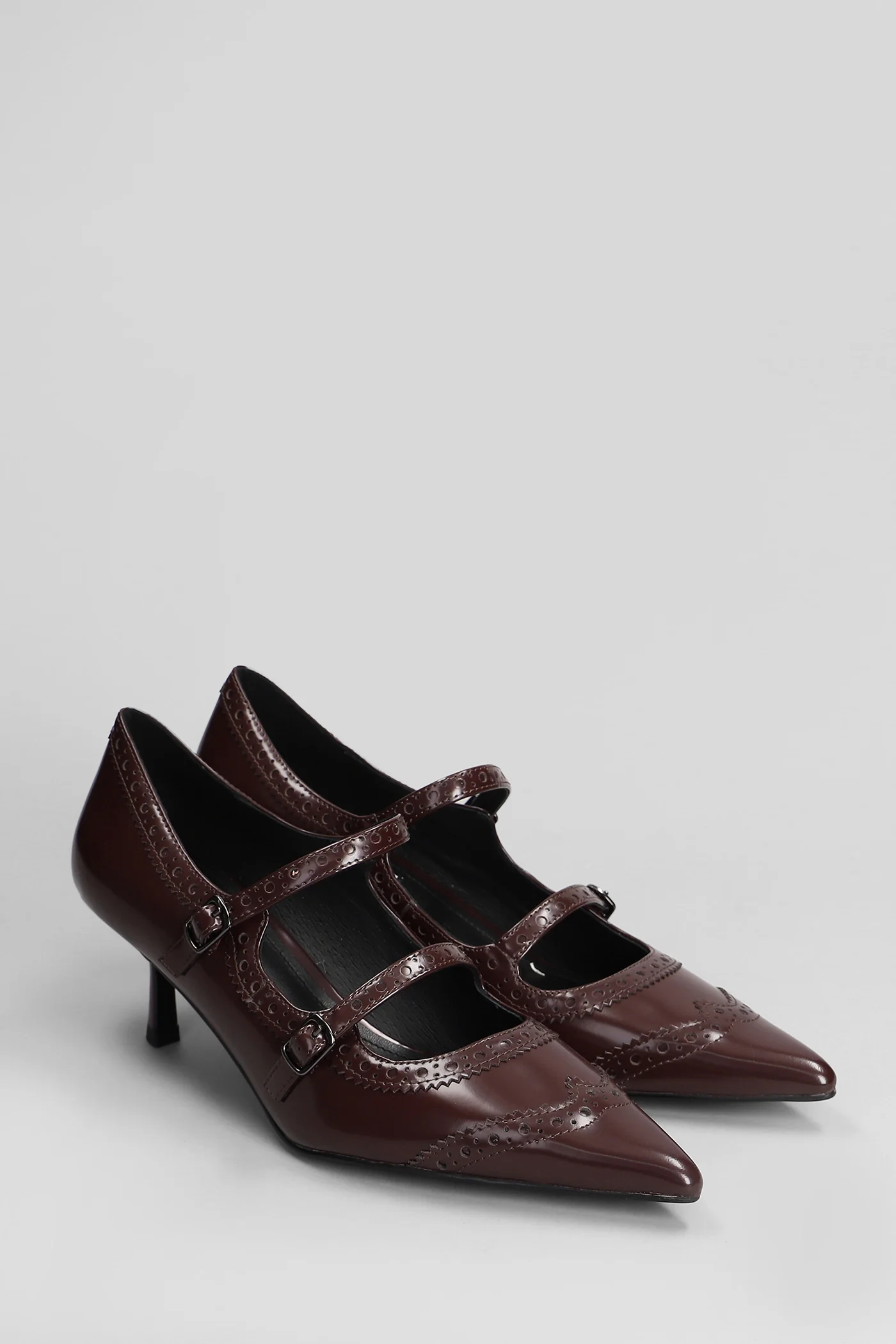 Lina Pump 55 Pumps in bordeaux leather - Image 2