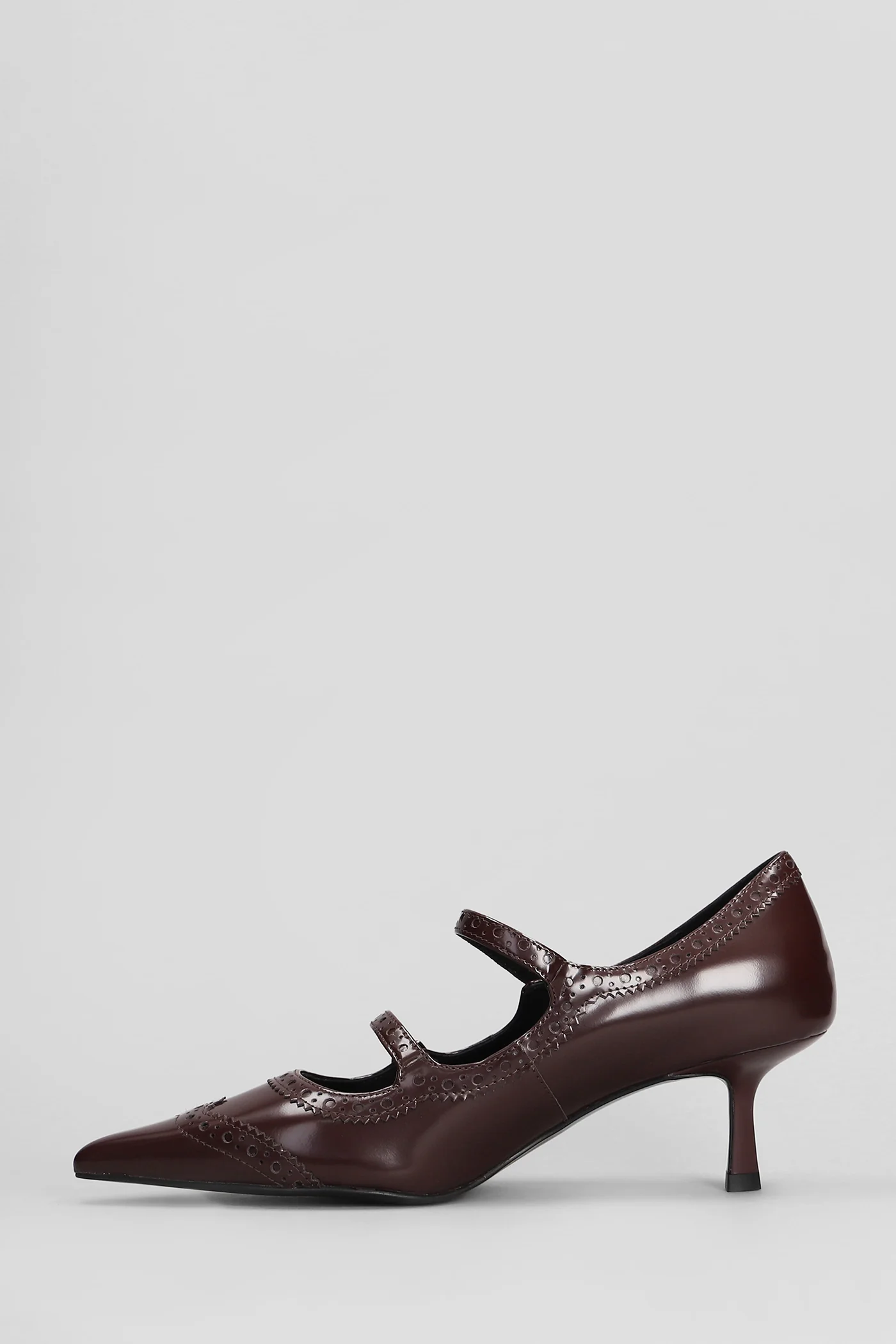 Lina Pump 55 Pumps in bordeaux leather - Image 3