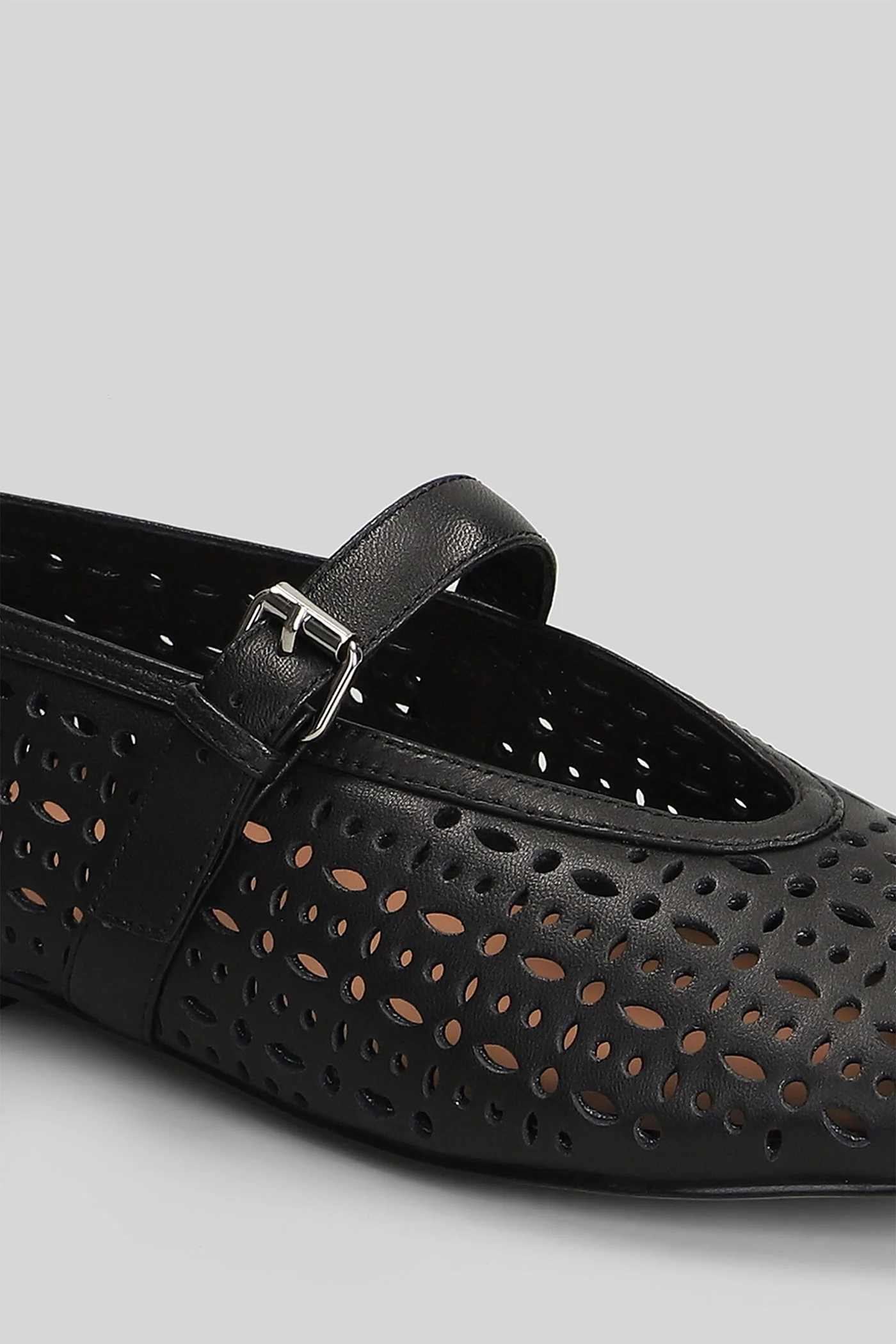 Maia Flat Ballet flats in black leather - Image 5