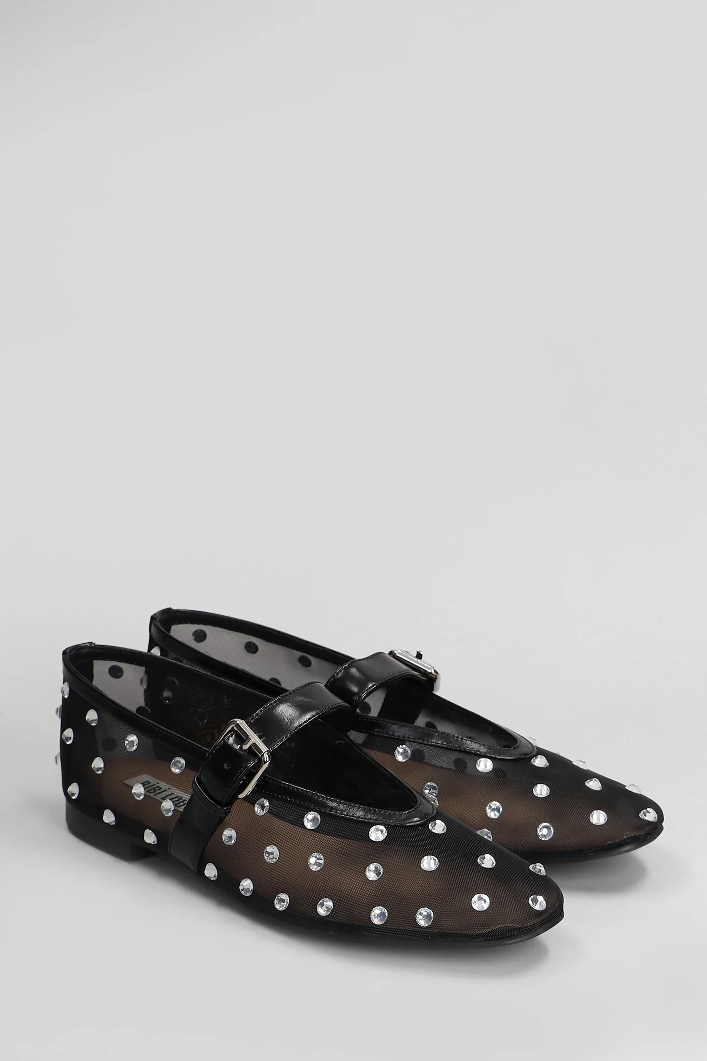 Naila Flat Ballet flats in black leather - Image 2