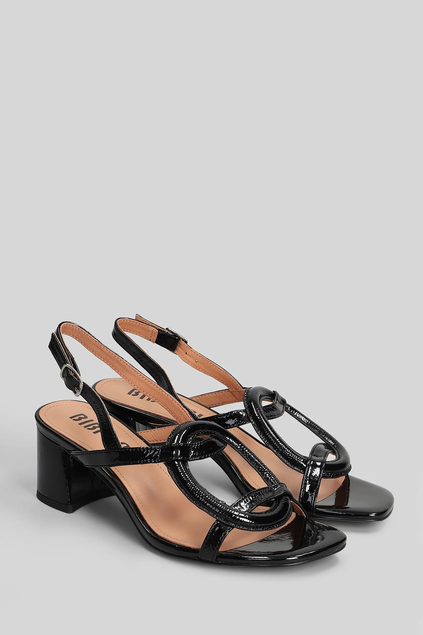 Niba 55 Sandals in black leather - Image 2