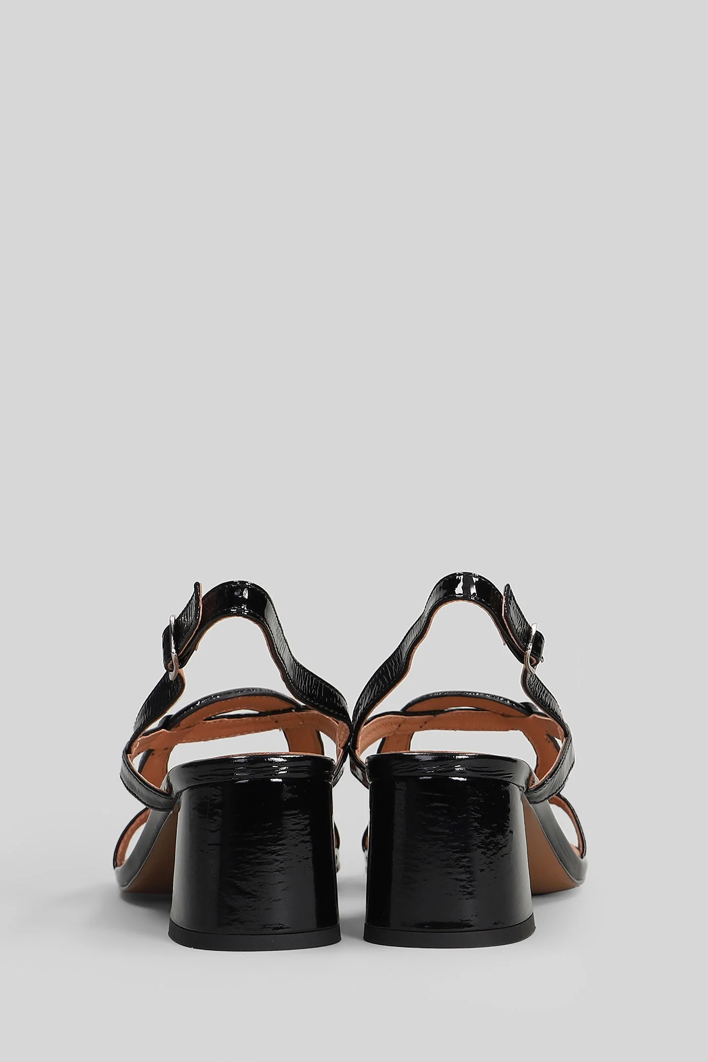 Niba 55 Sandals in black leather - Image 4