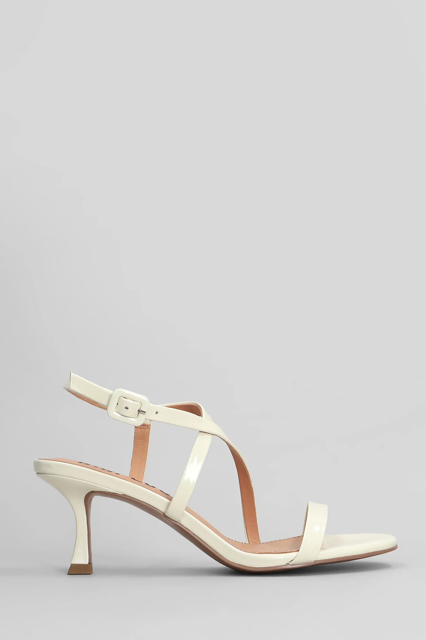 Nica 65 Sandals in white patent leather