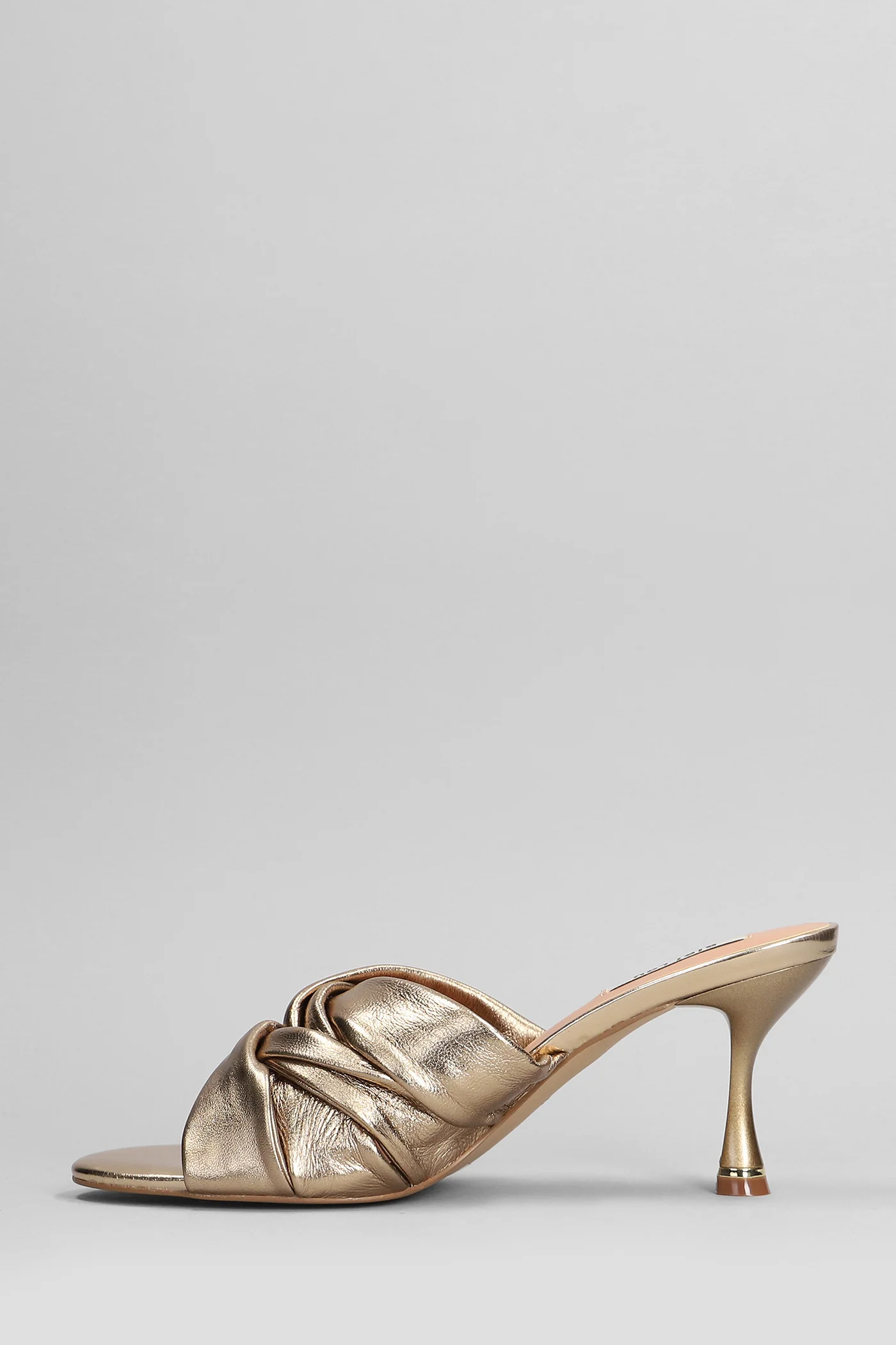 Pend Slipper-Mule in gold leather - Image 3