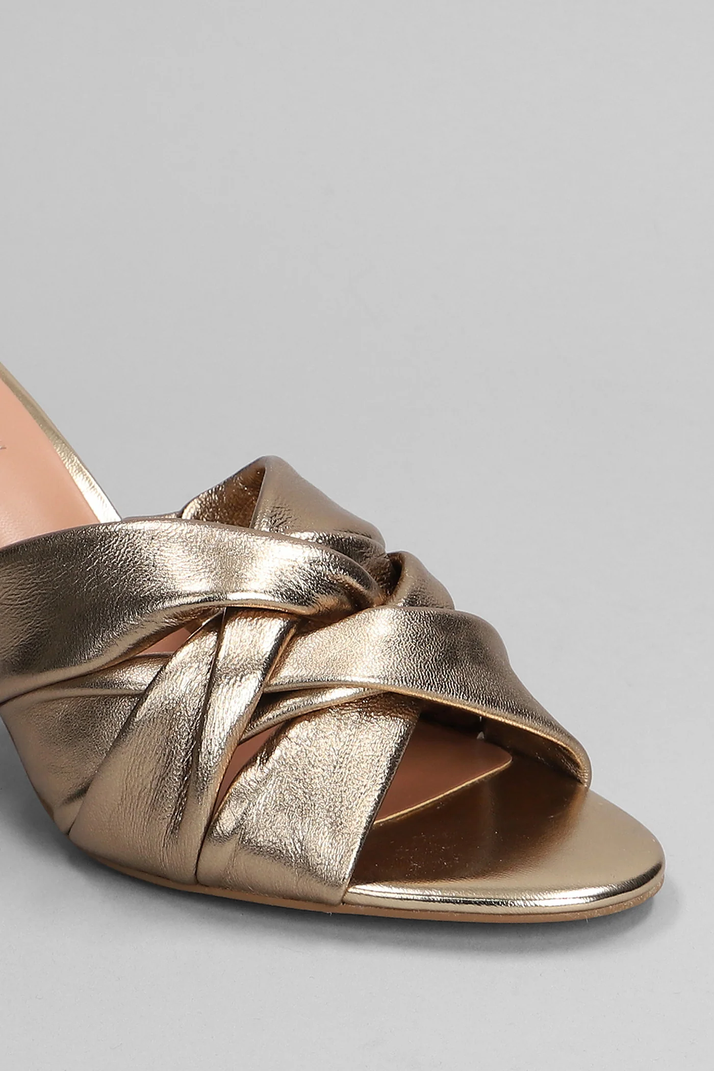 Pend Slipper-Mule in gold leather - Image 5