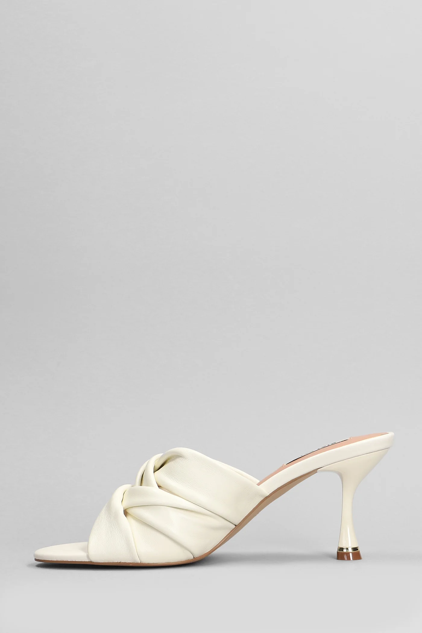 Pend Slipper-Mule in white leather - Image 3