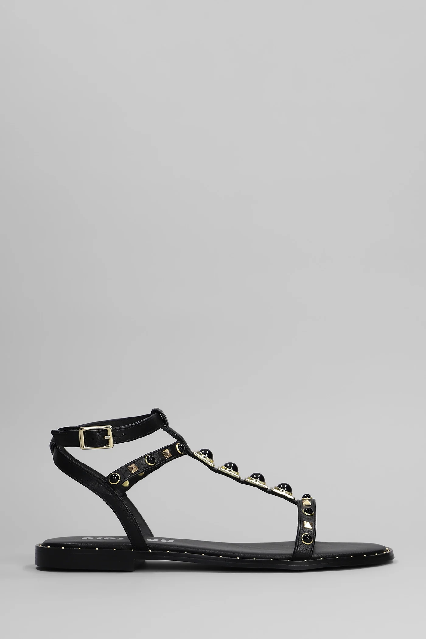Remi Flats in black leather