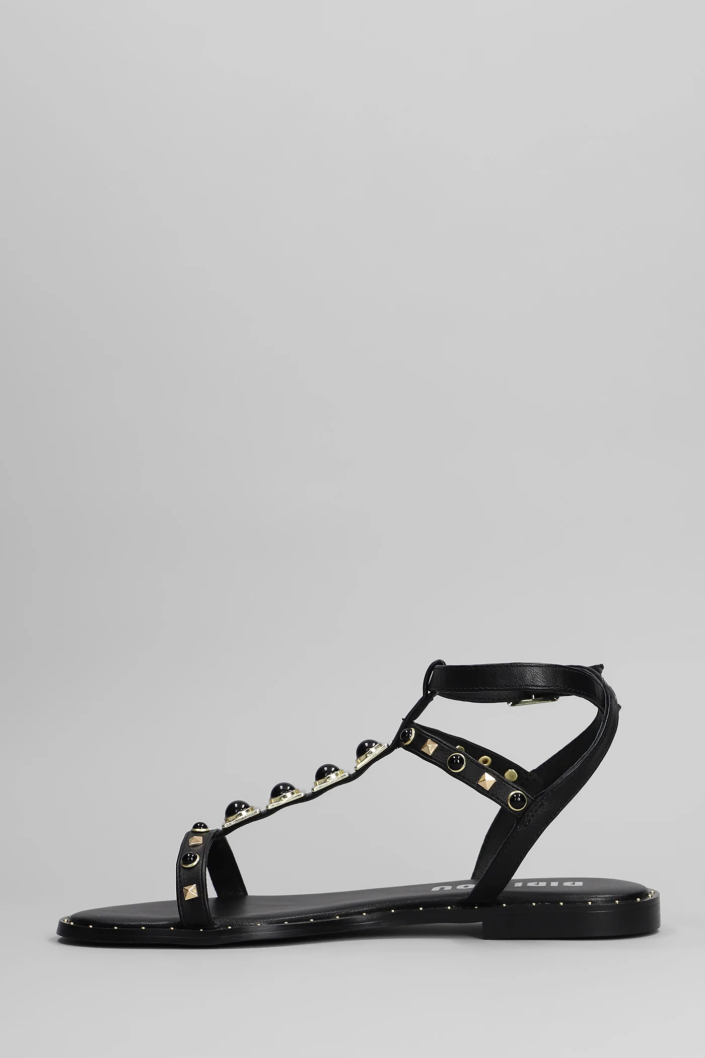 Remi Flats in black leather - Image 3