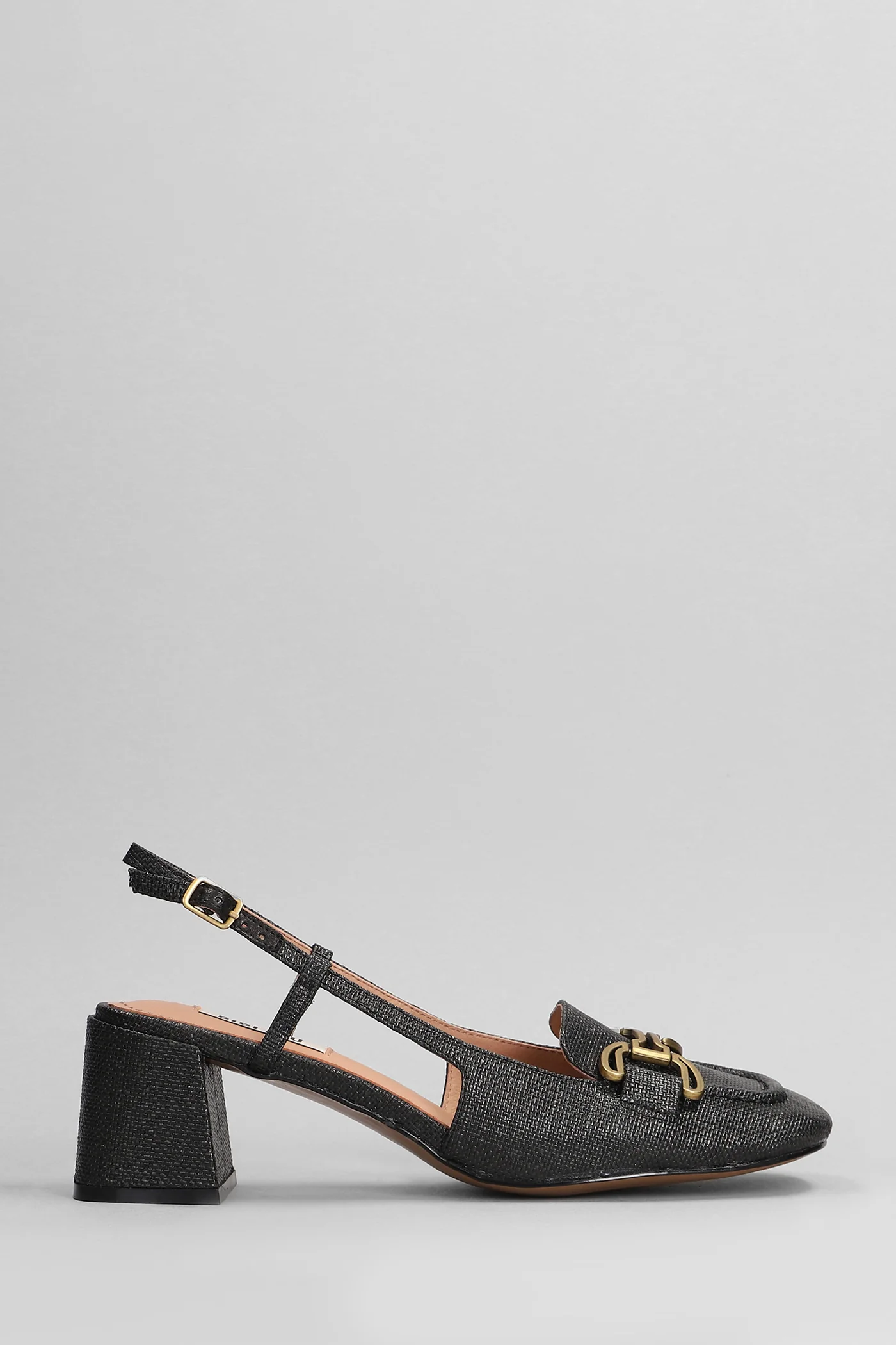 Renee 60 Pumps in black raffia