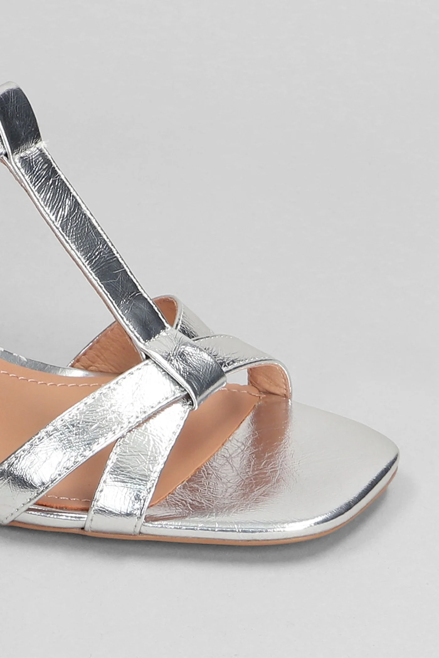 Rosie Sandals in silver leather - Image 5