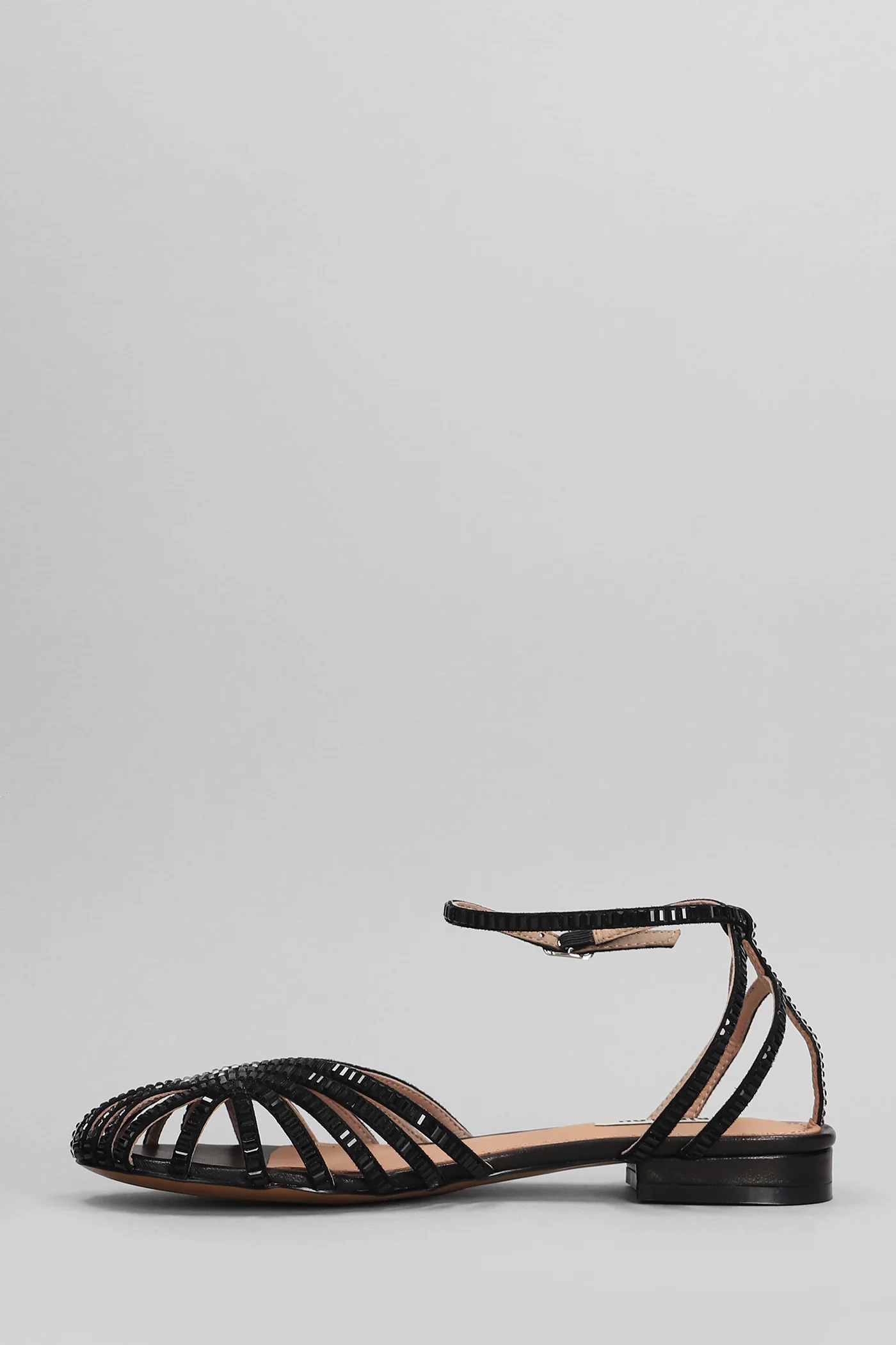 Serabi Flats in black leather - Image 3