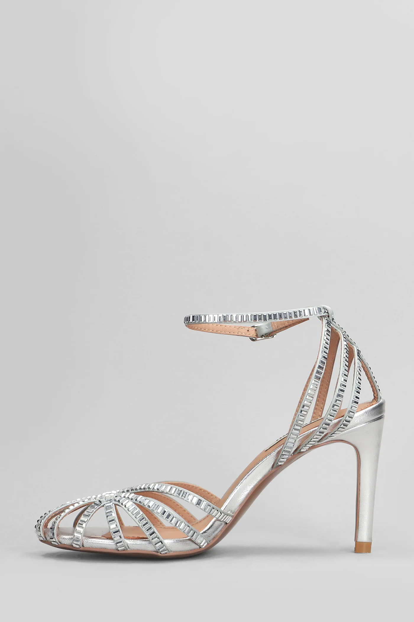 Sernik Sandals in silver leather - Image 3