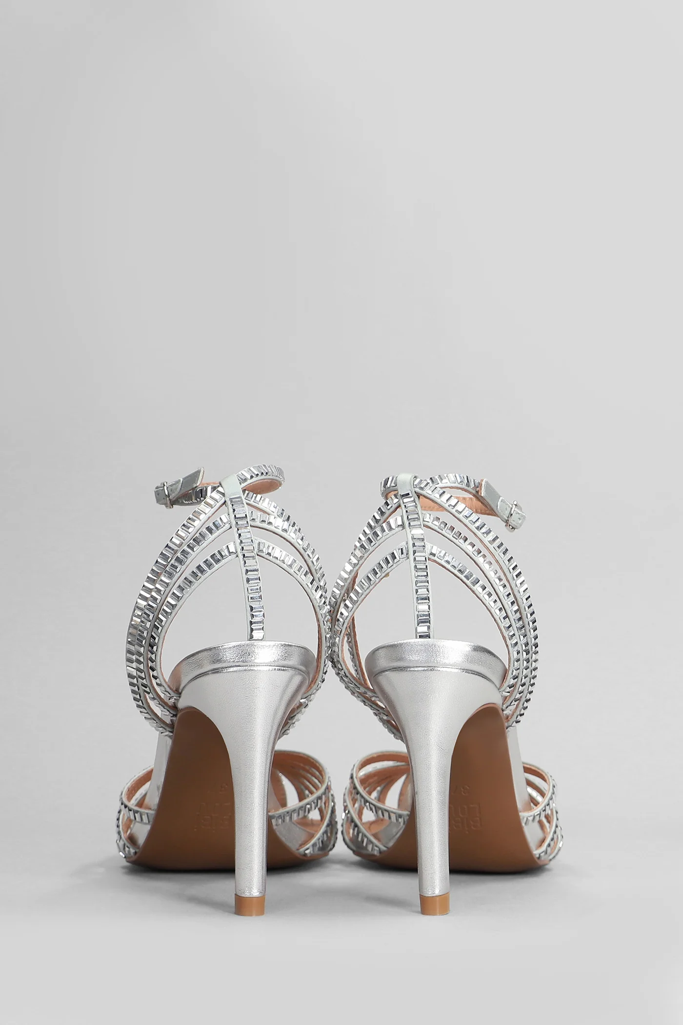Sernik Sandals in silver leather - Image 4