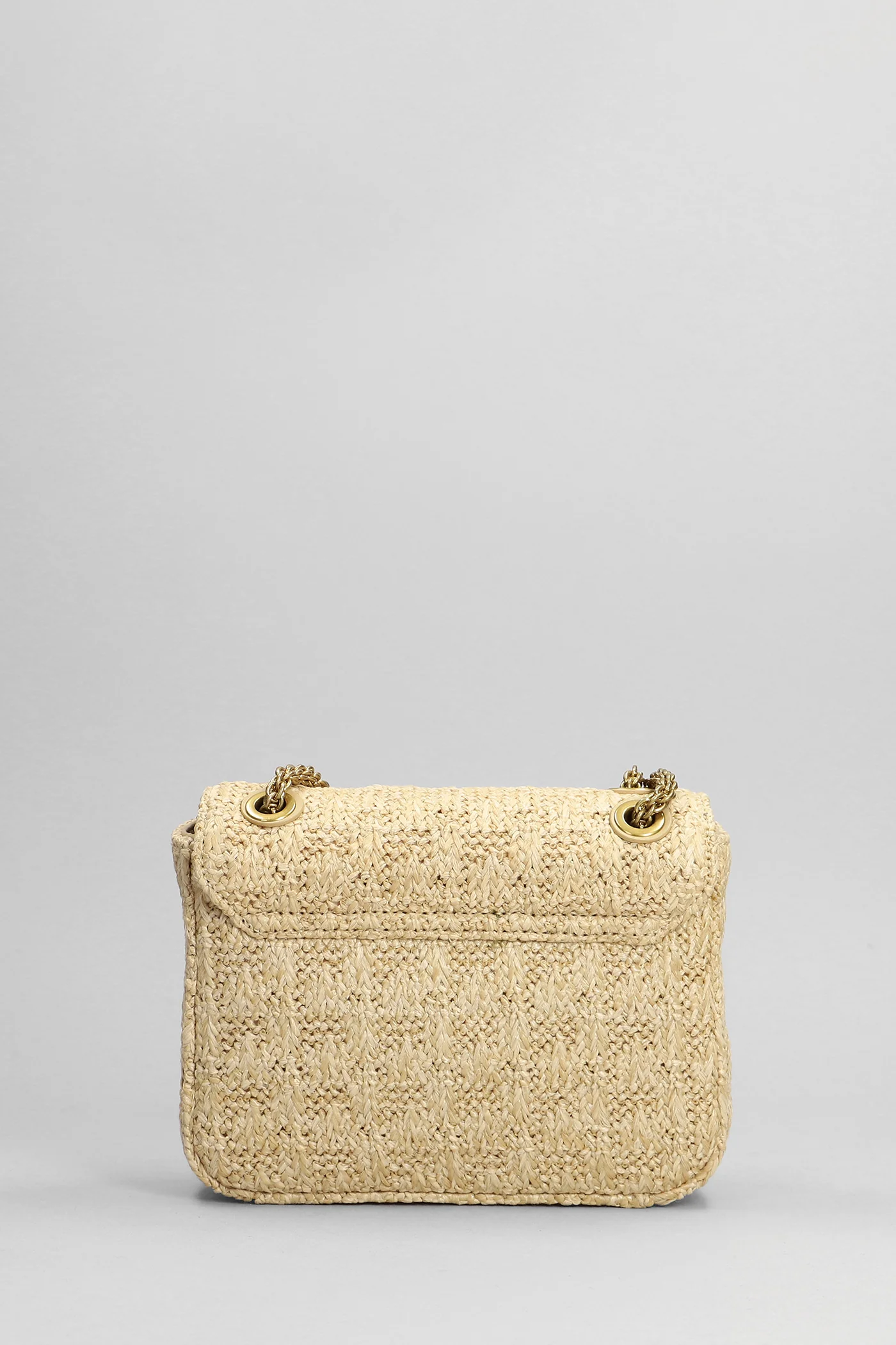 Shoulder bag in beige synthetic fibers - Image 3