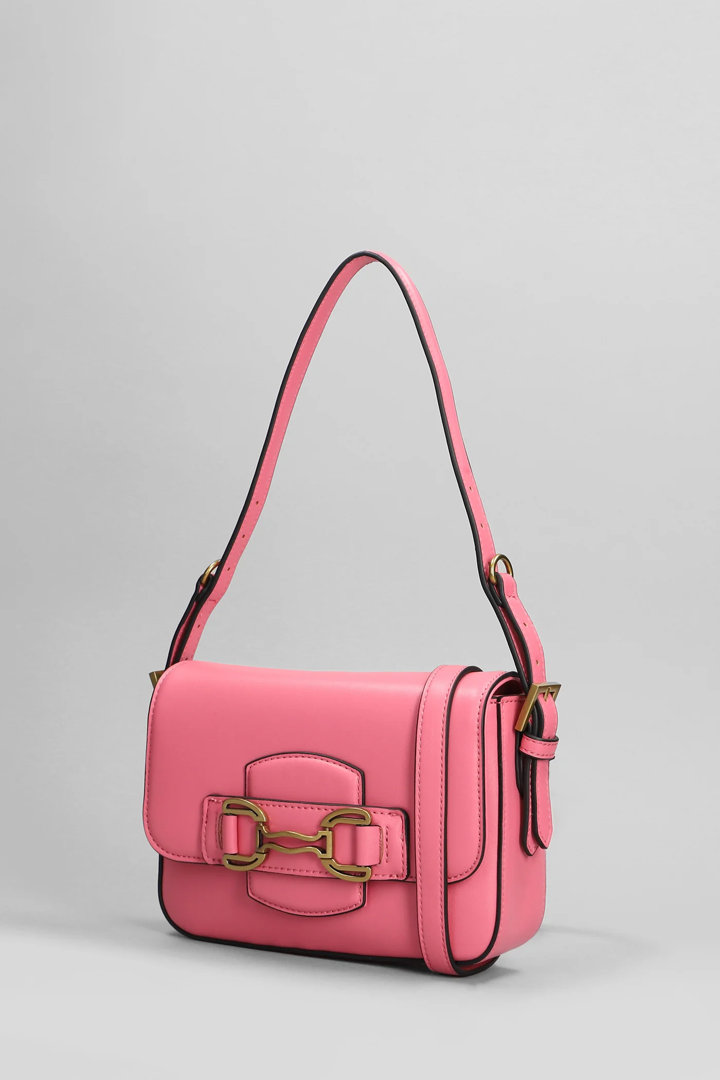 Shoulder bag in rose-pink leather - Image 2