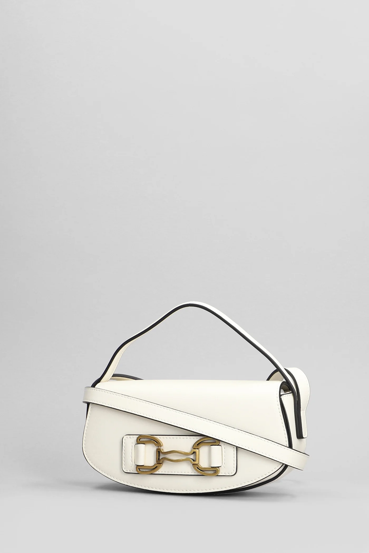 Shoulder bag in white leather - Image 2